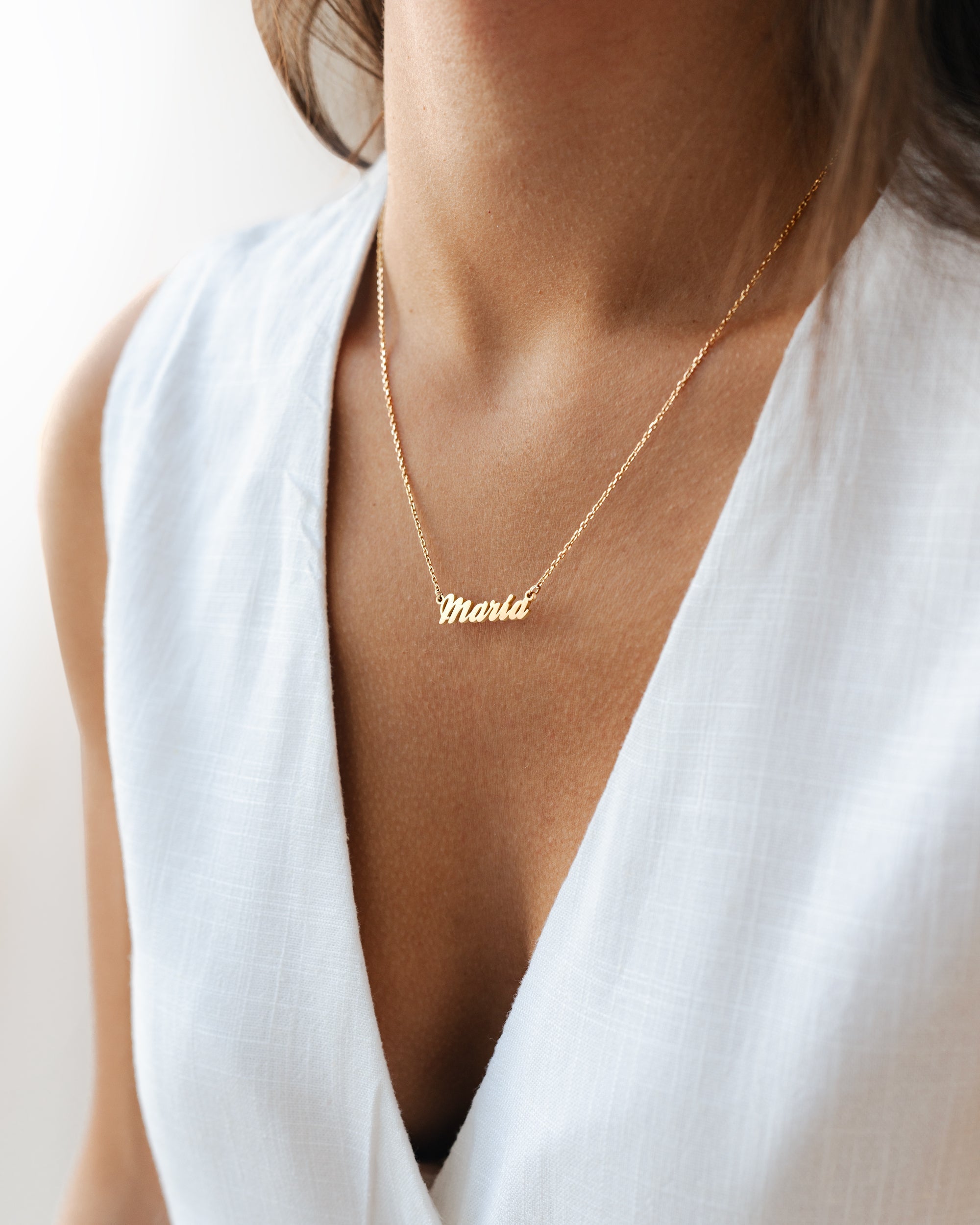 Collana personalizzata con nome infinito in argento sterling