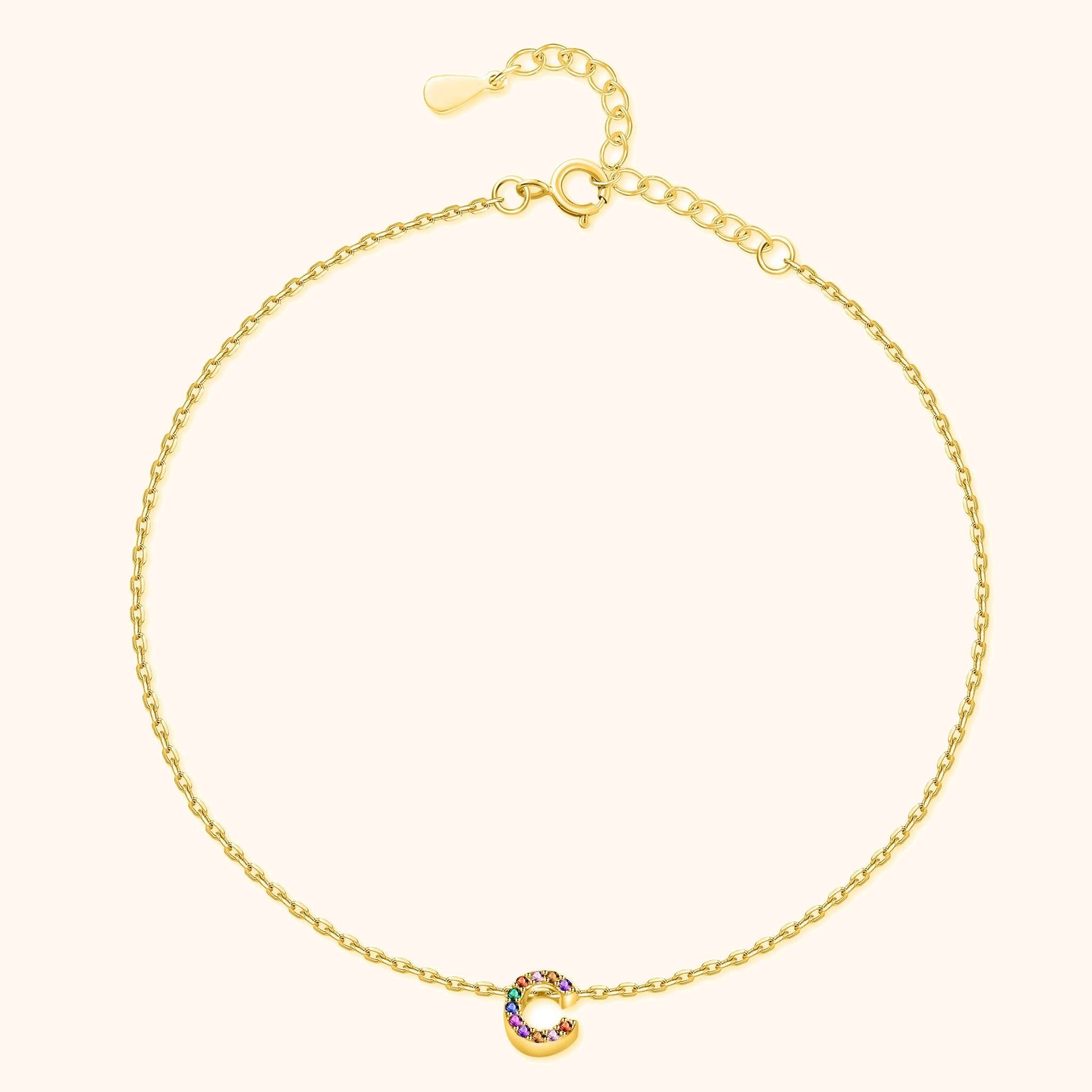 Cavigliera Iridescente Iniziale - Chiara Jewels