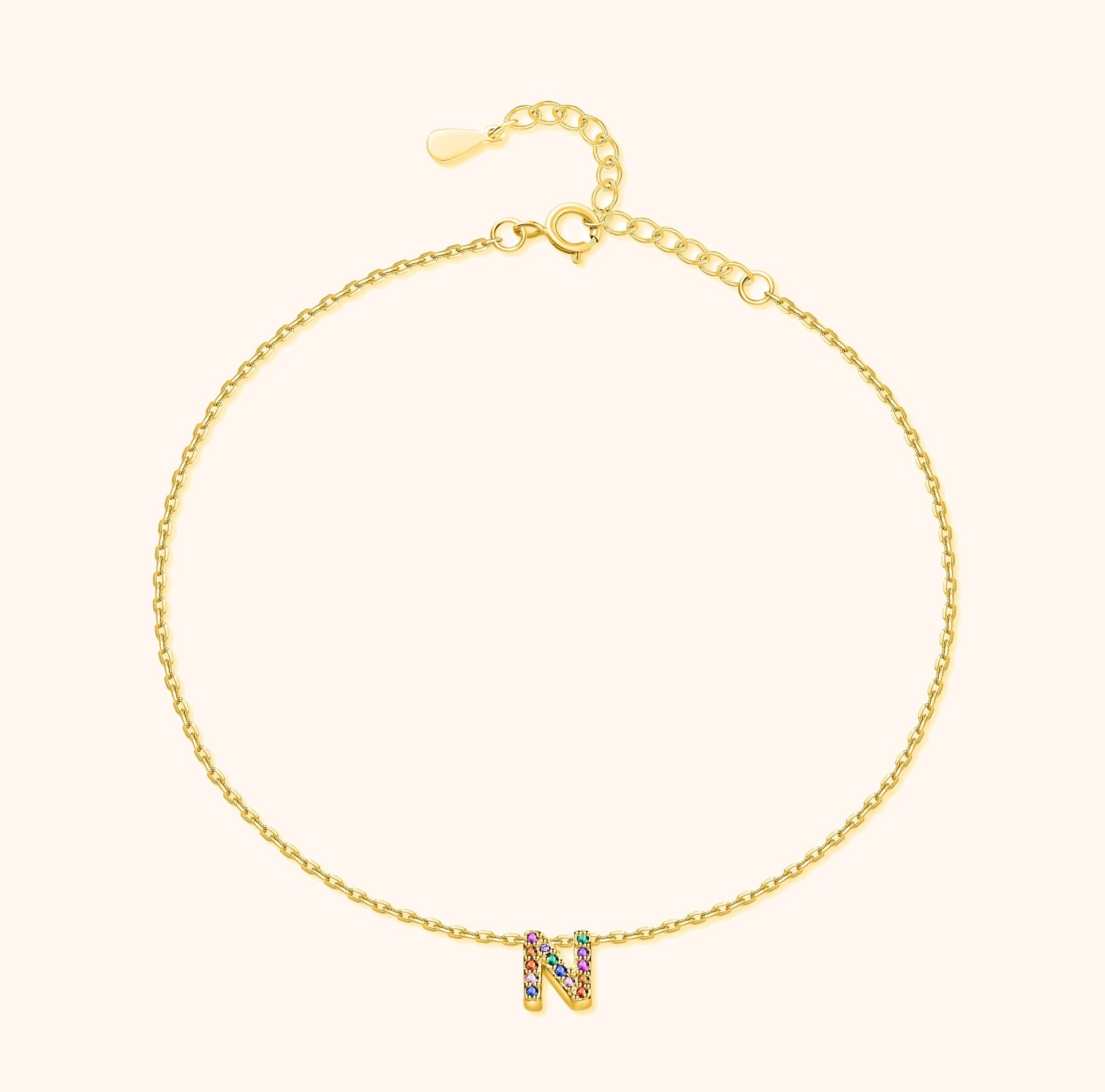 Cavigliera Iridescente Iniziale - Chiara Jewels