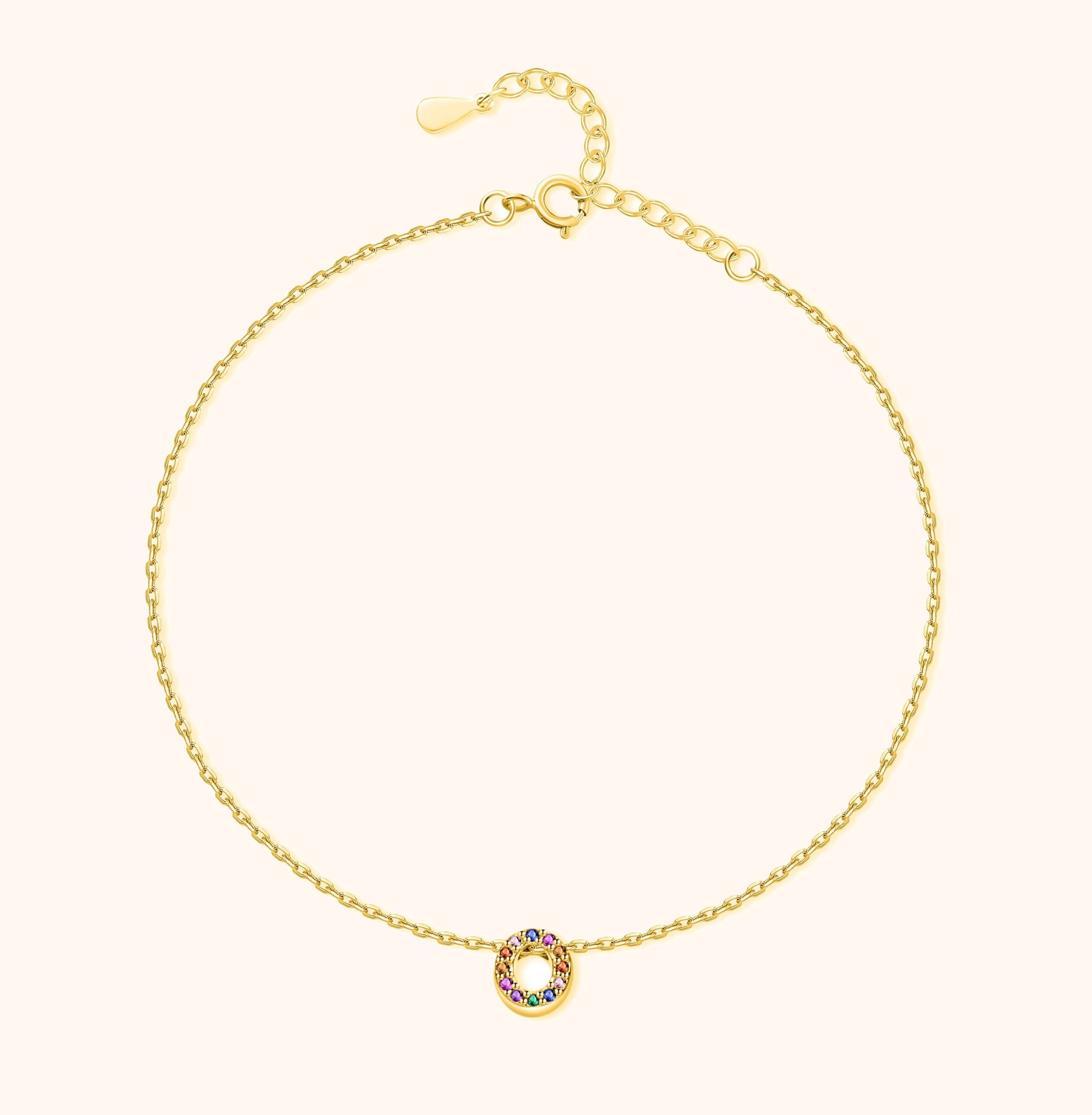 Cavigliera Iridescente Iniziale - Chiara Jewels