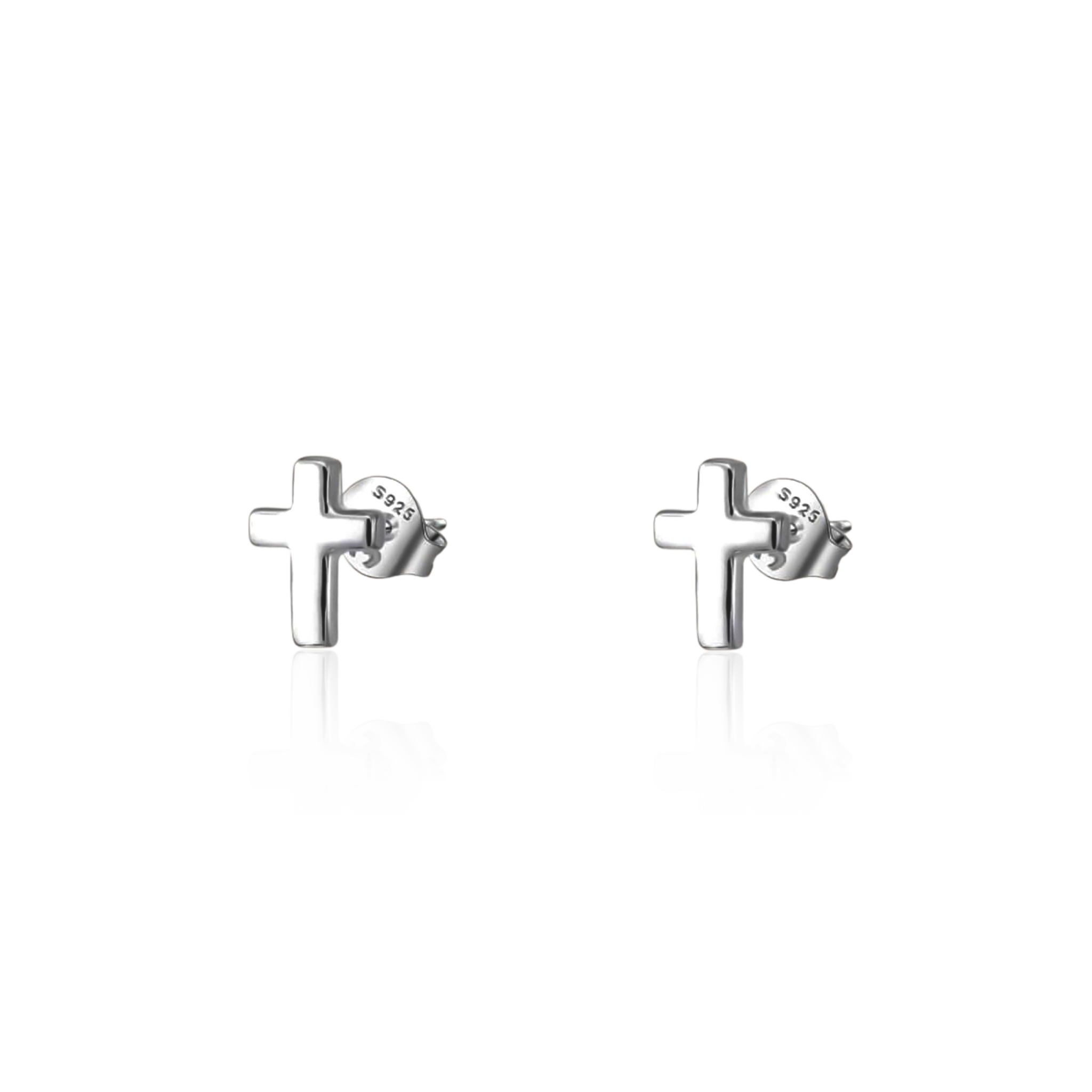 Orecchini Creola In Argento Sterling Con Croce Delle Asturie (Croce Della Vittoria), Zirconi, 12 Mm