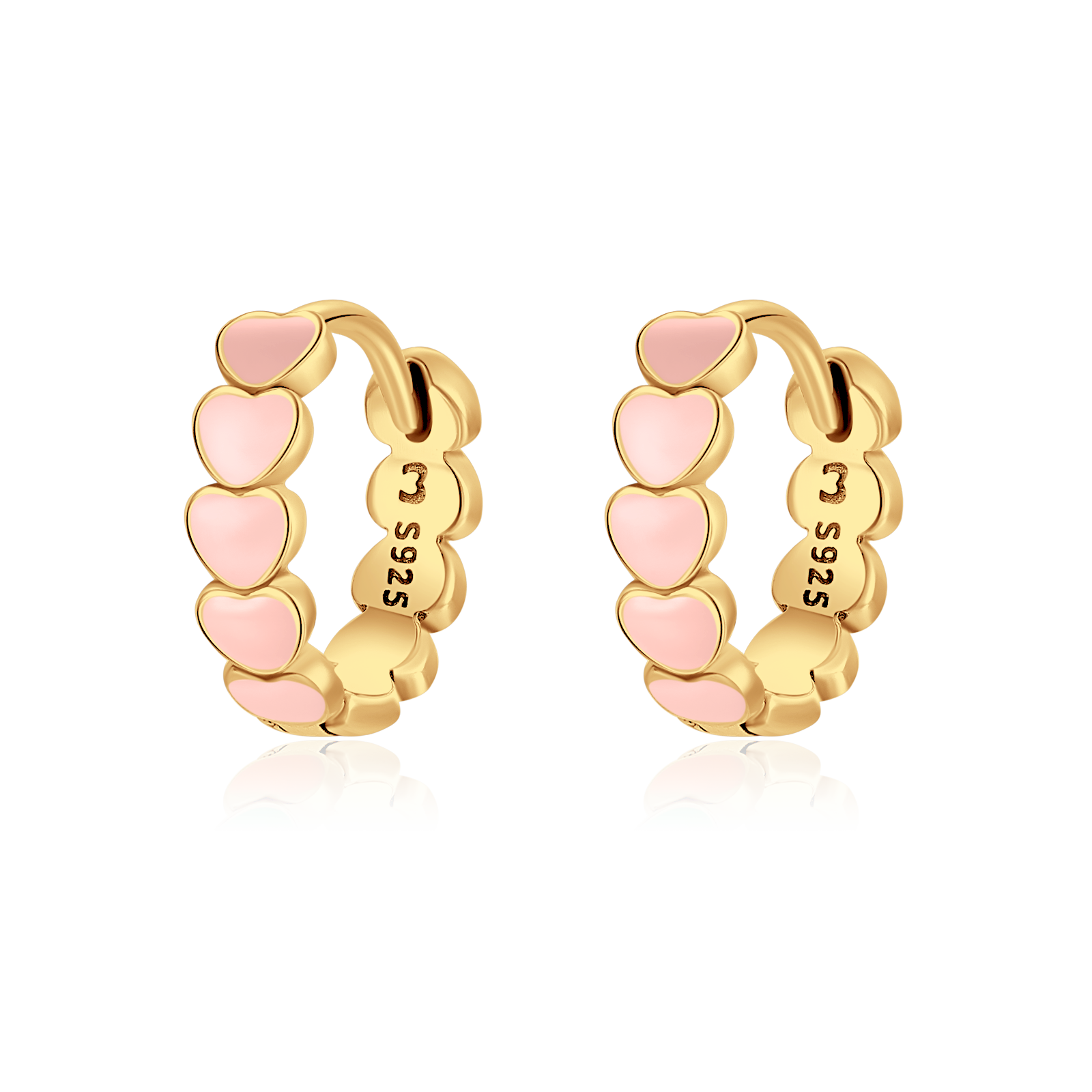 Orecchini Cuori Rosa - Chiara Jewels