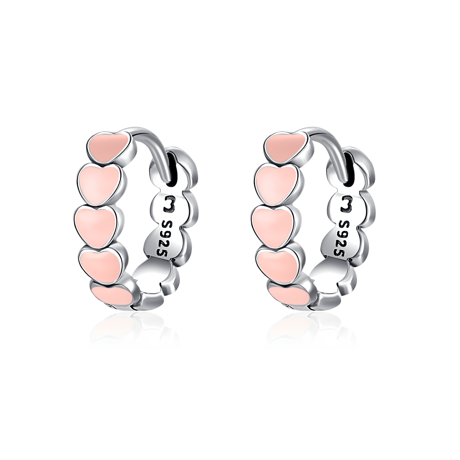 Orecchini Cuori Rosa - Chiara Jewels