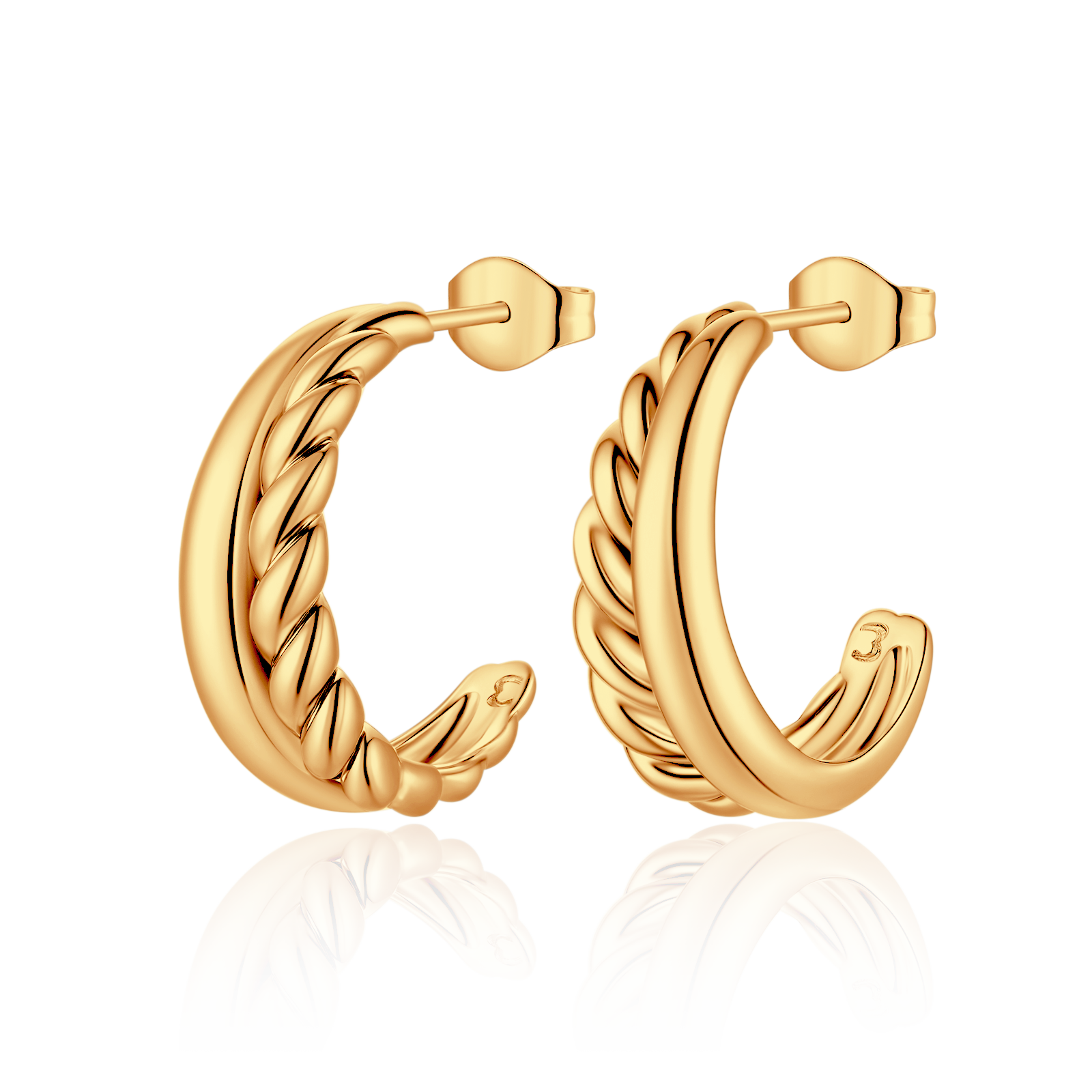 Orecchini Semicerchio Texture - Chiara Jewels