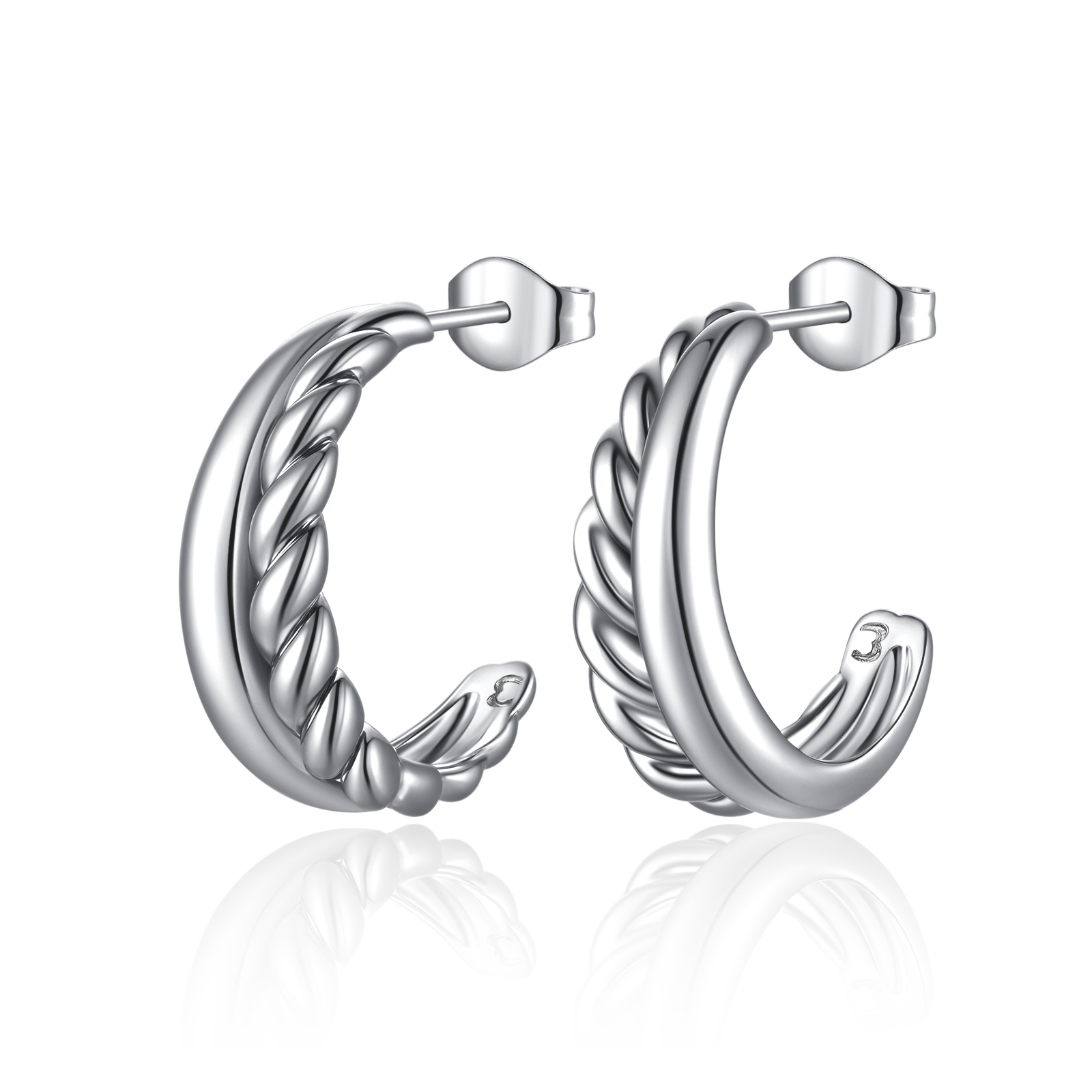 Orecchini Semicerchio Texture - Chiara Jewels