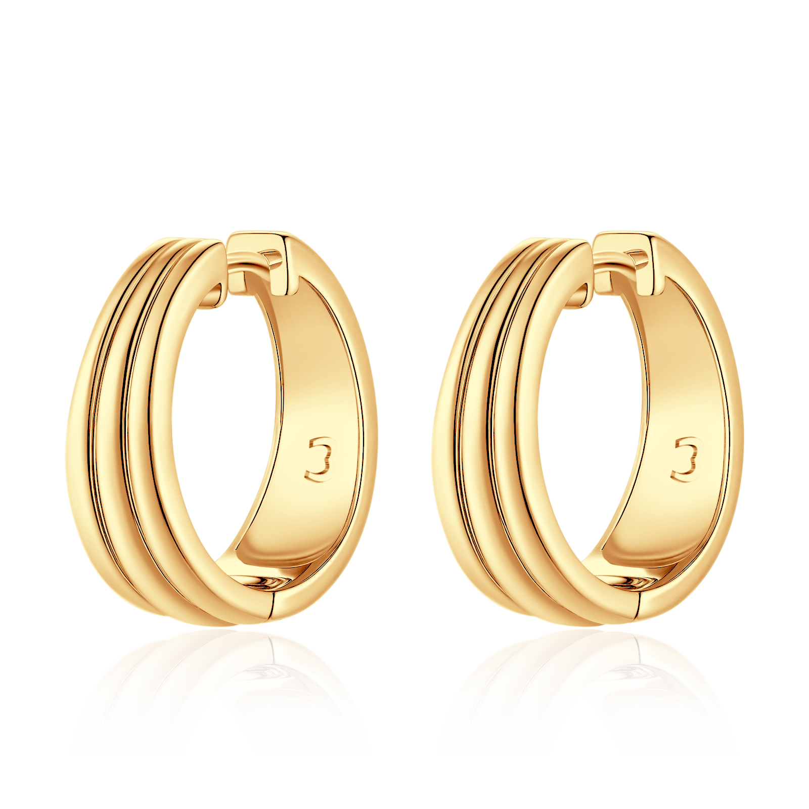 Orecchini Cerchio Scanalati - Chiara Jewels