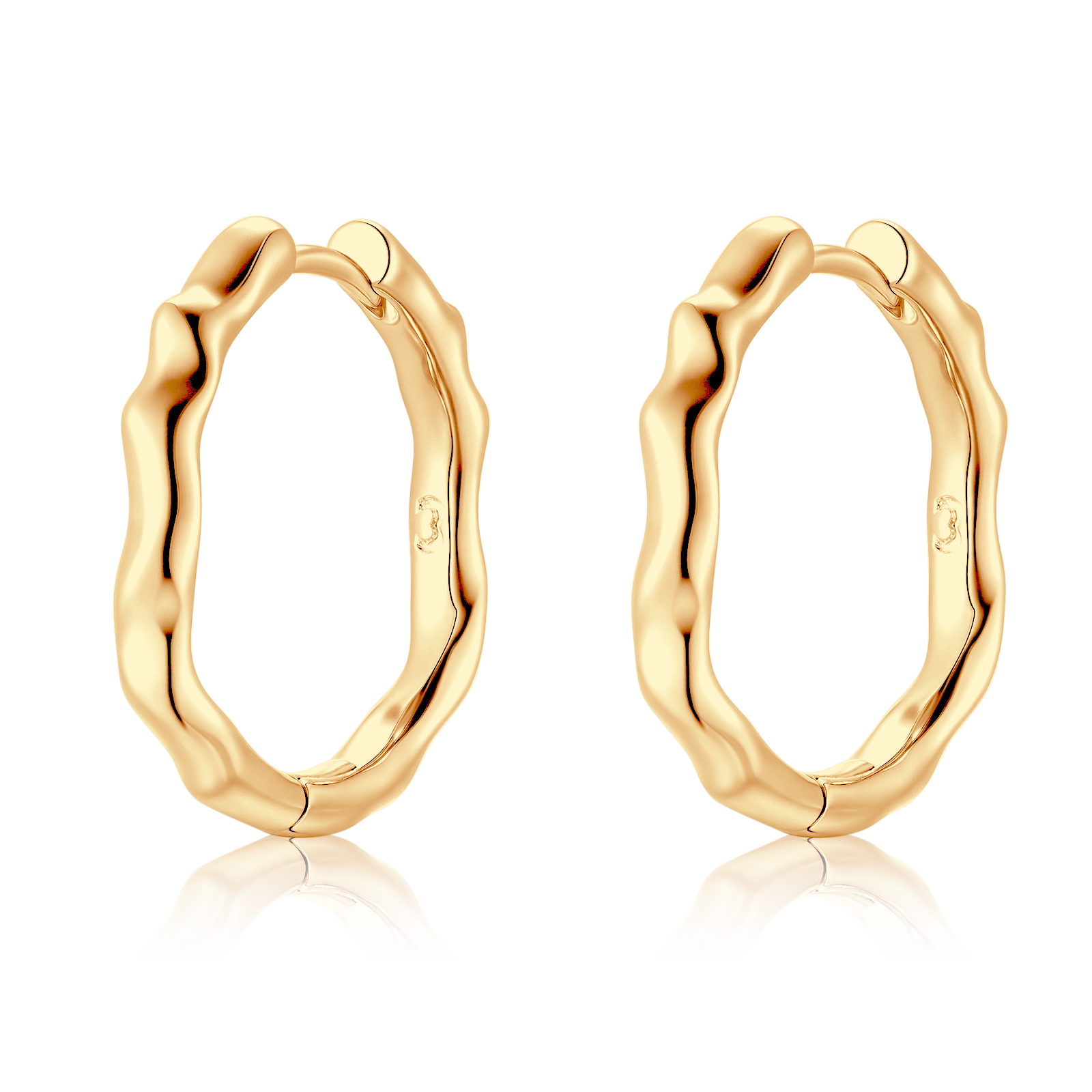 Orecchini Cerchio Ondata