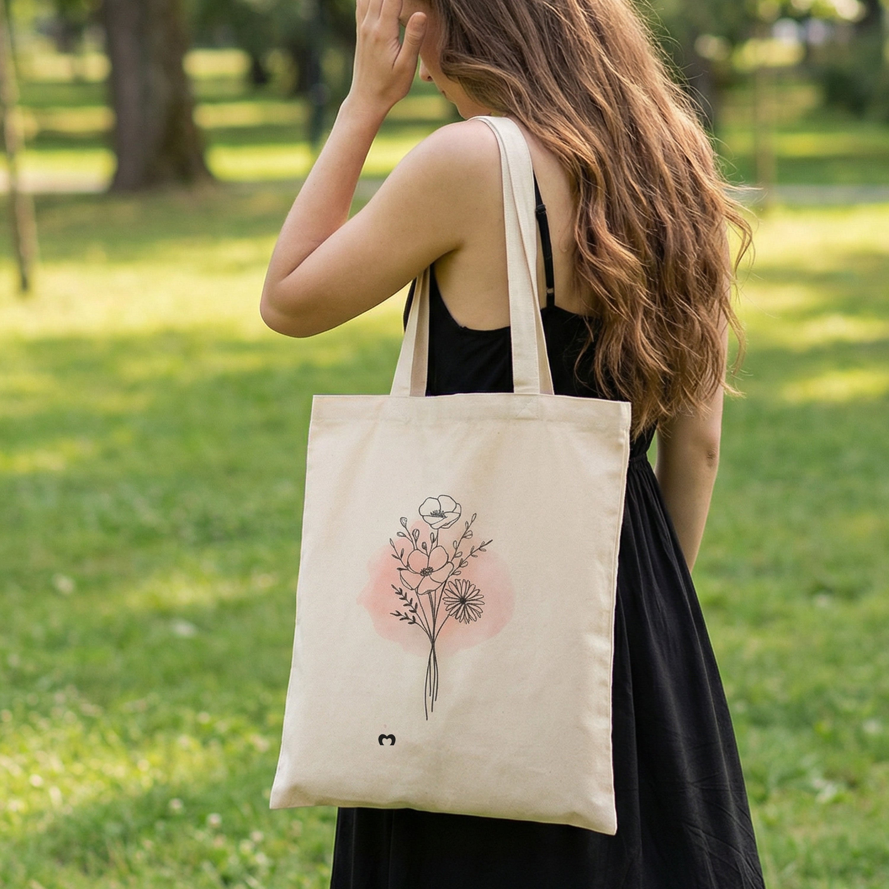 Borsa Tote - Fiore Acquerello