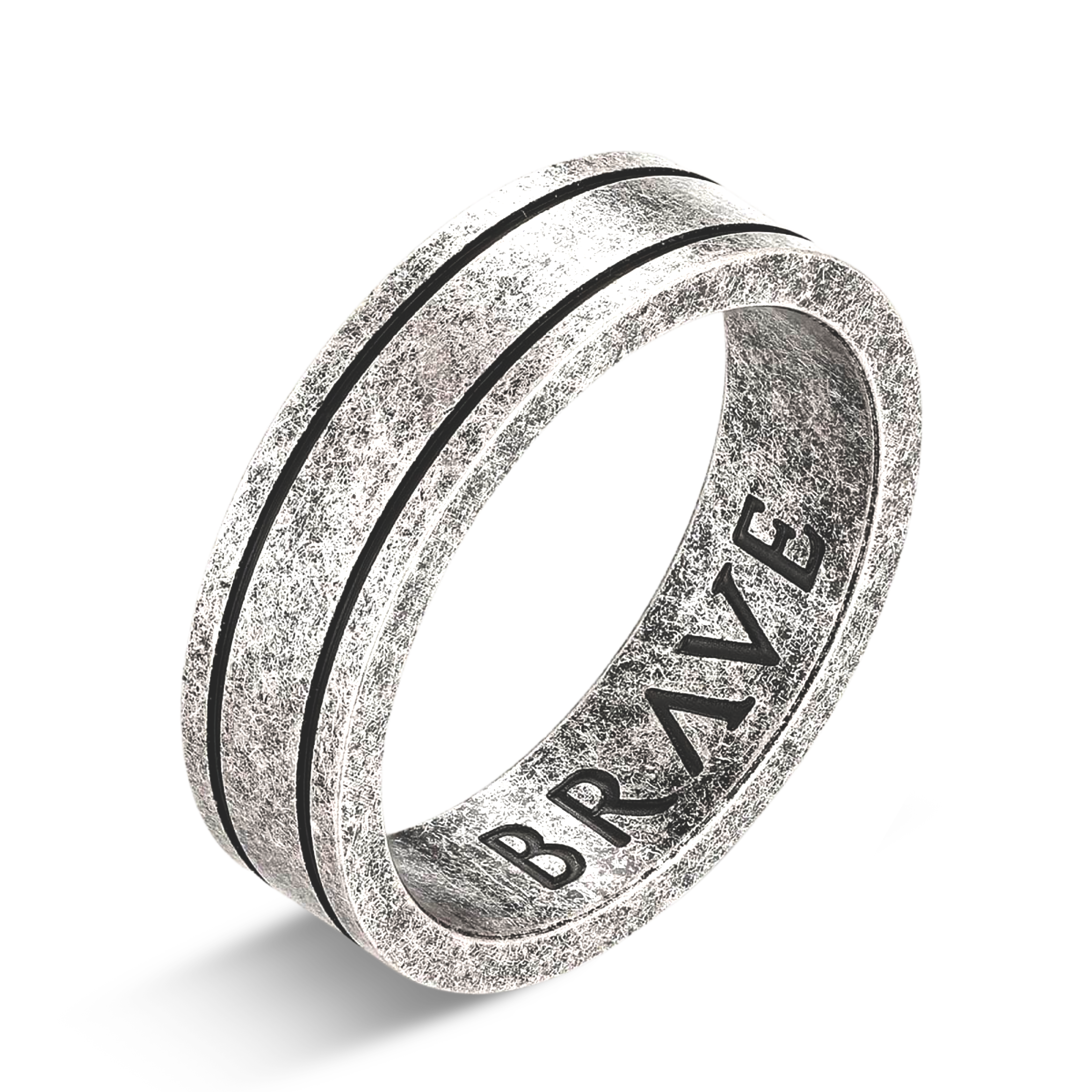 Anello Uomo BRAVE Basalto - Chiara Jewels