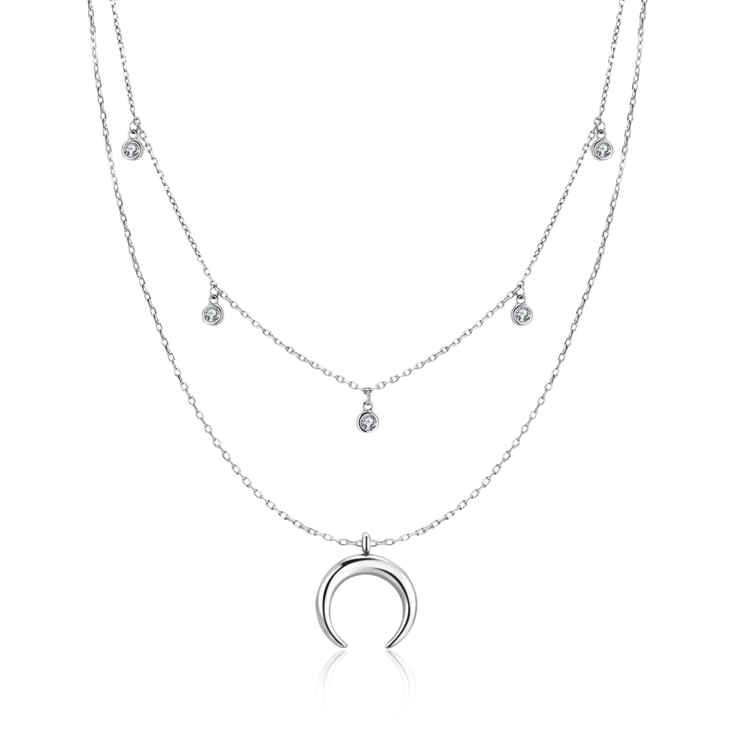 Collana Mezzaluna Zircone - Chiara Jewels