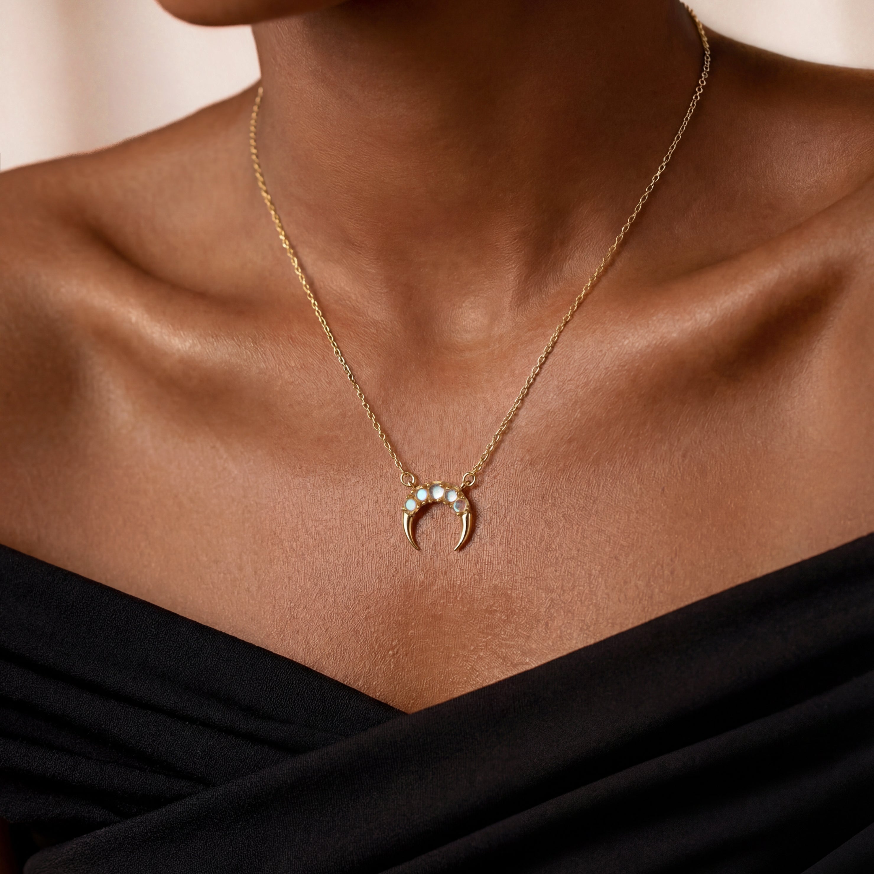 Collana Mezzaluna Cristallo