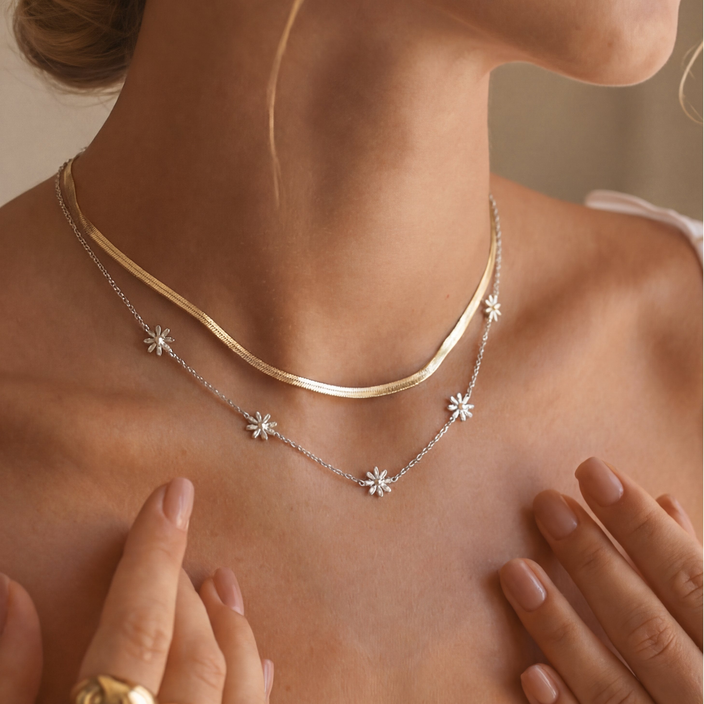 Collana Margherite Stilizzate