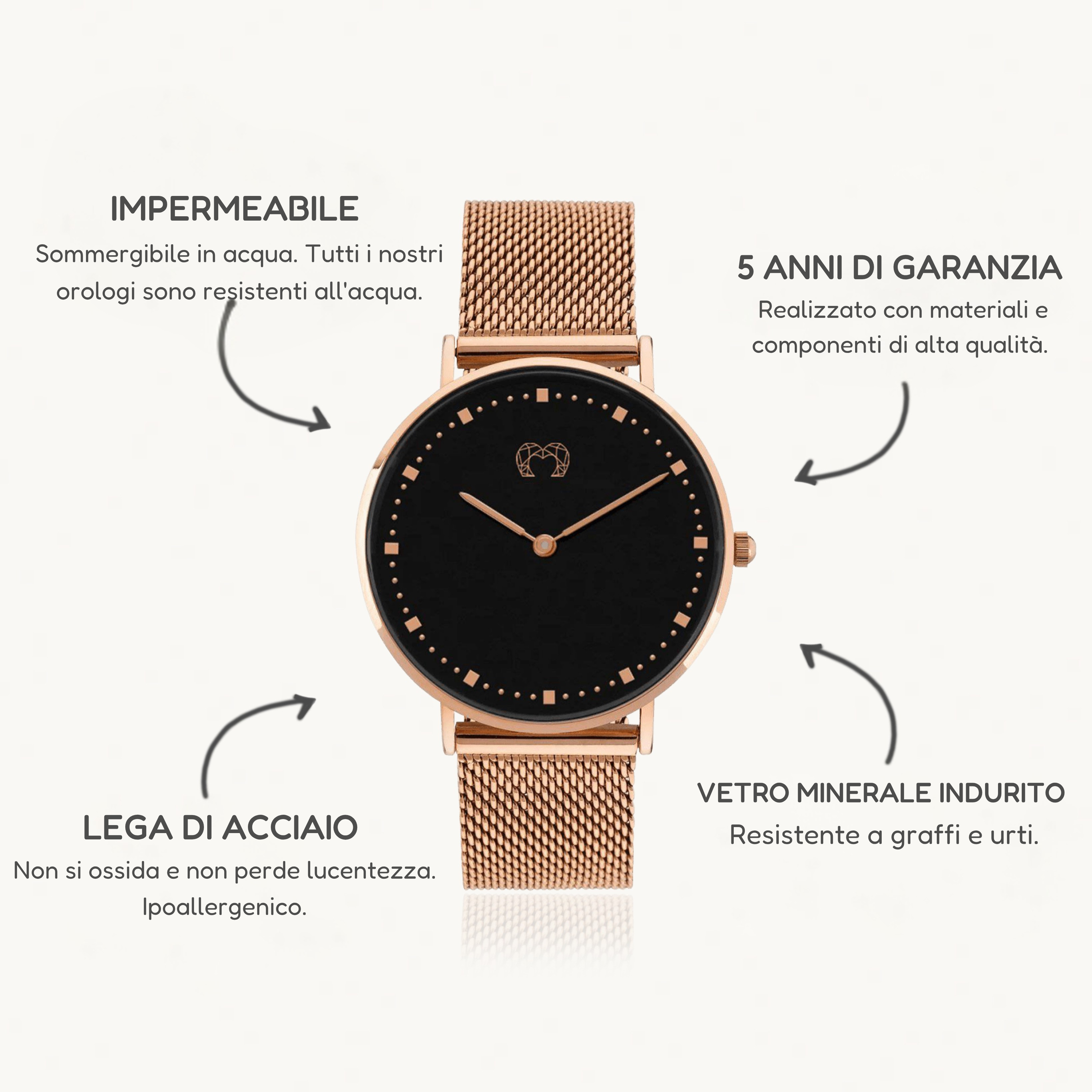 Orologio Juliet - RoseBlack