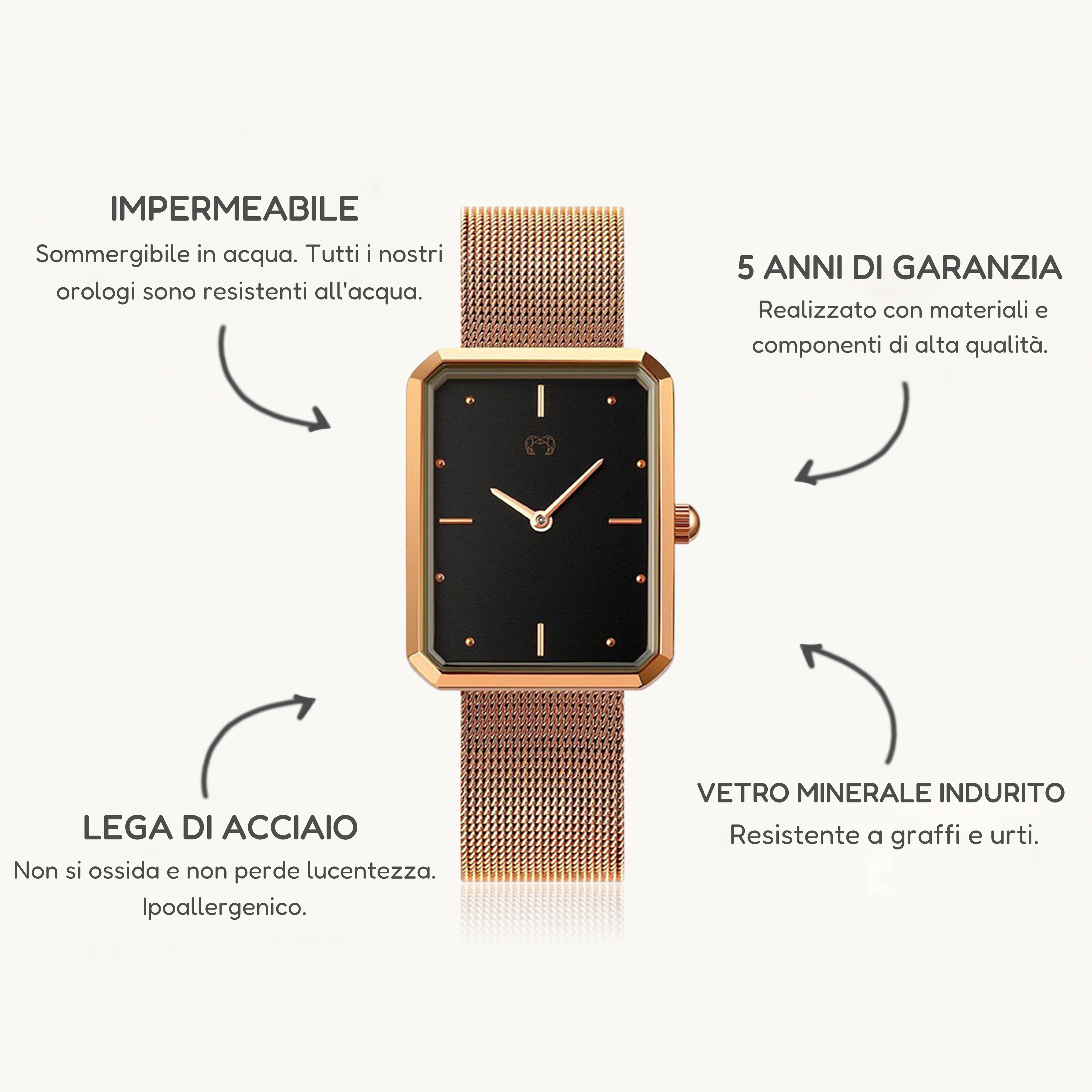 Orologio Kapten - RoseBlack