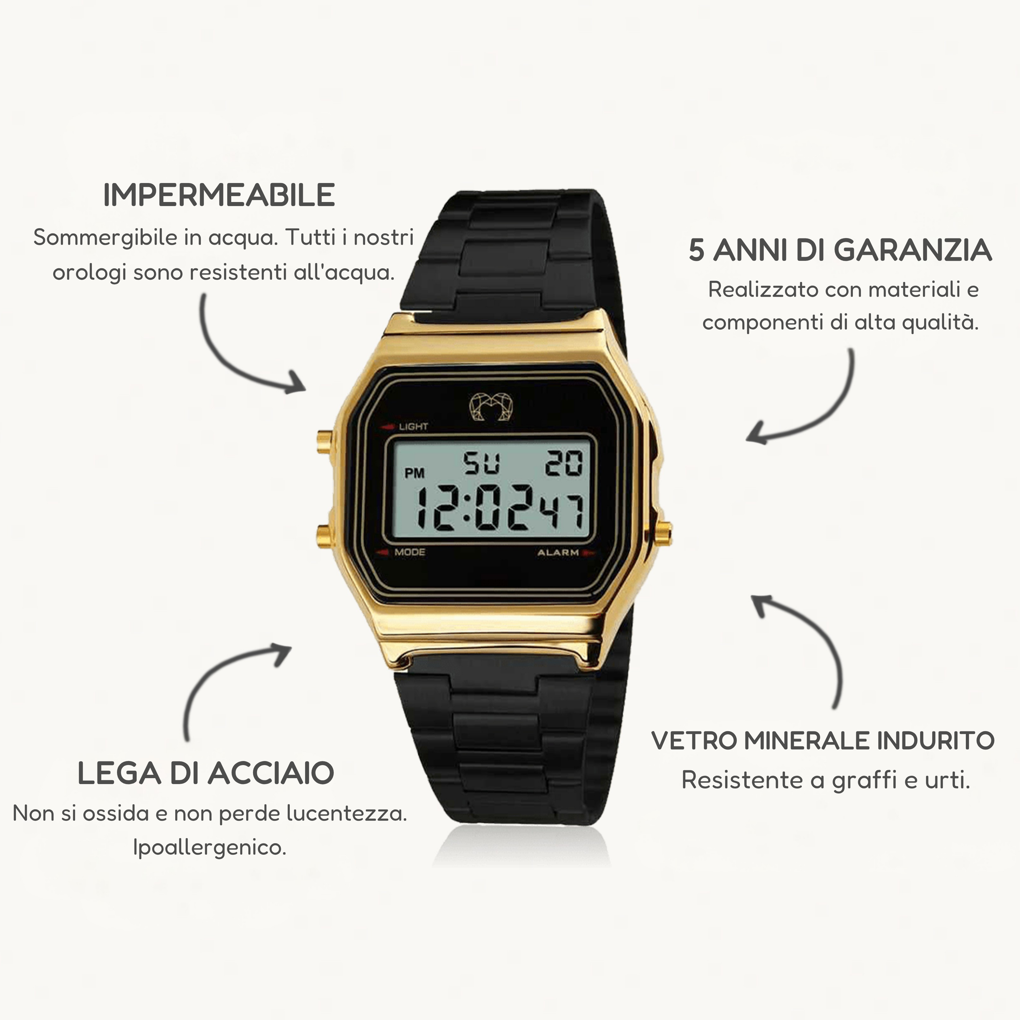 Orologio Digitale Vintage - BlackGold