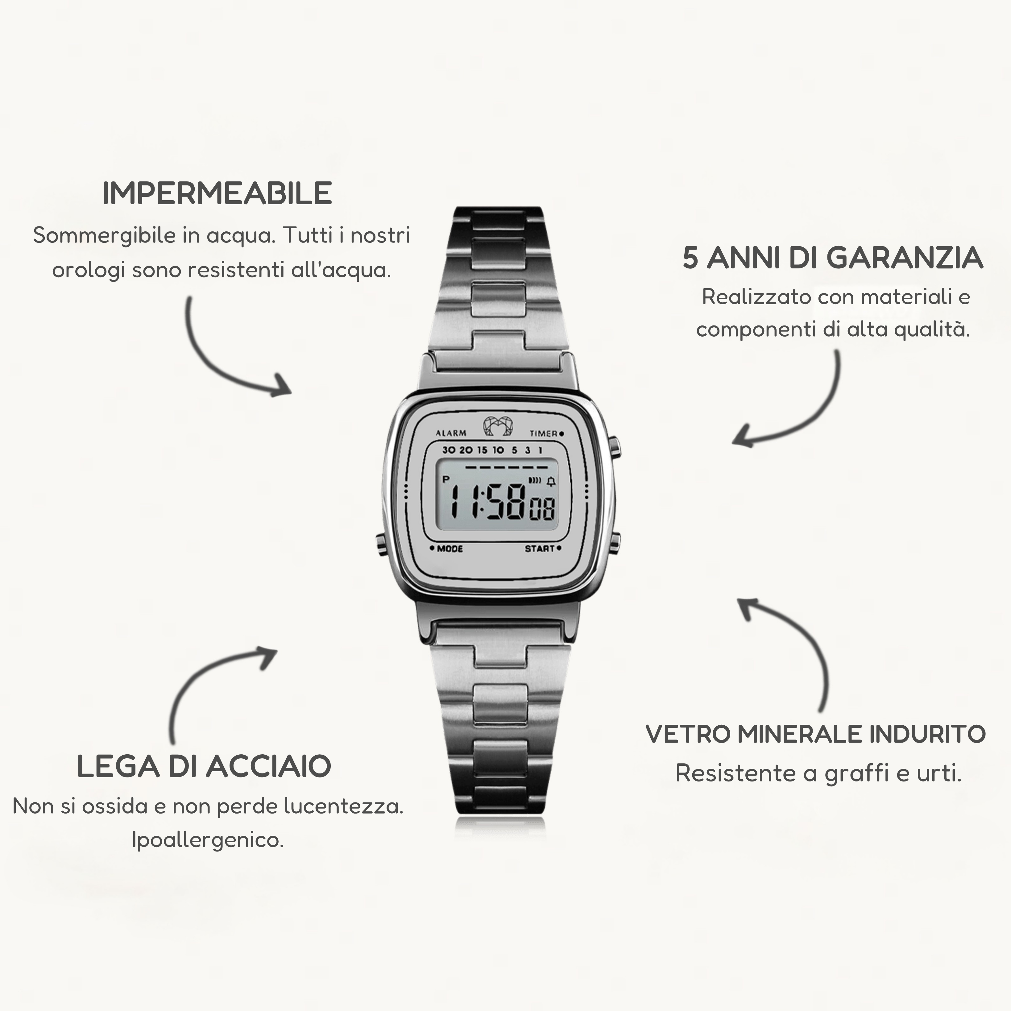 Orologio Vintage Mini - Silver