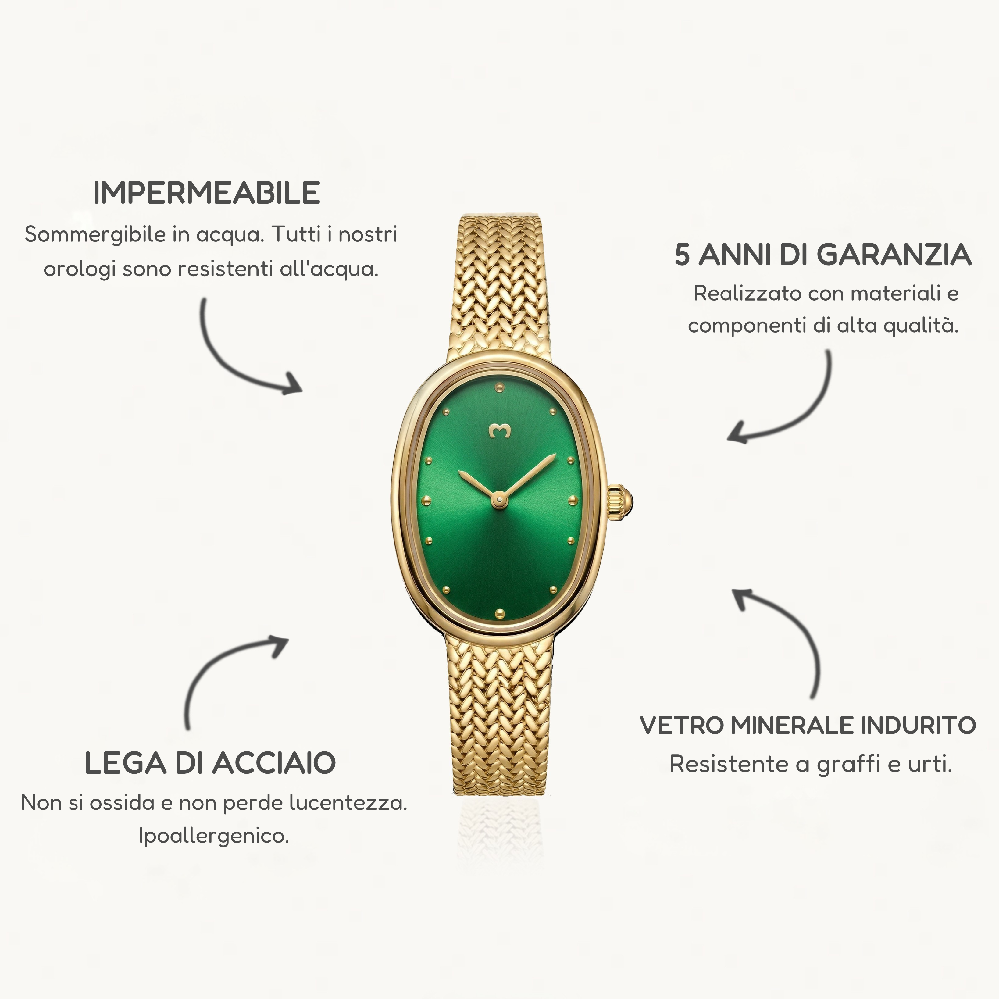 Orologio Vintage Royale - GoldGreen