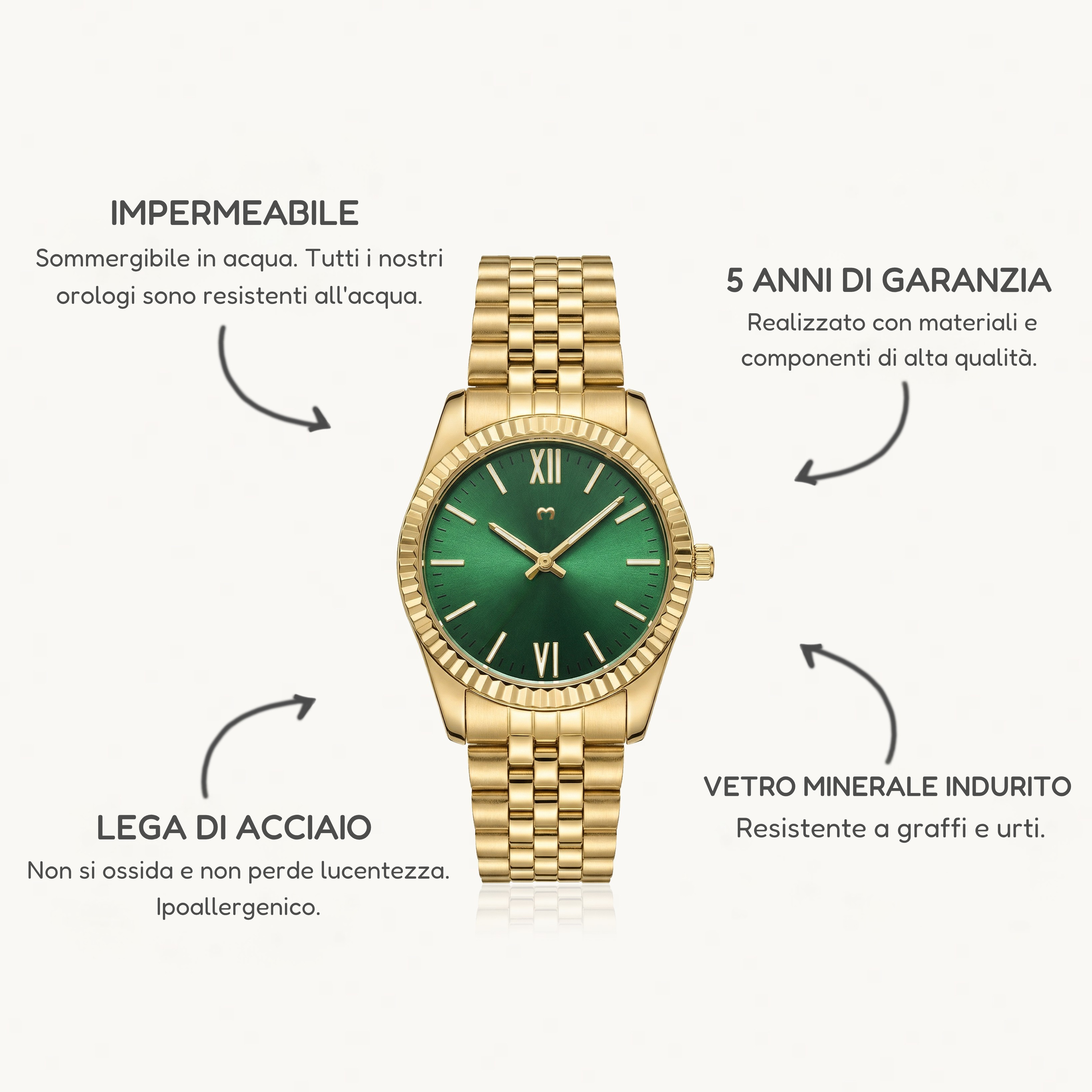 Orologio ~ Century Oro-Verde