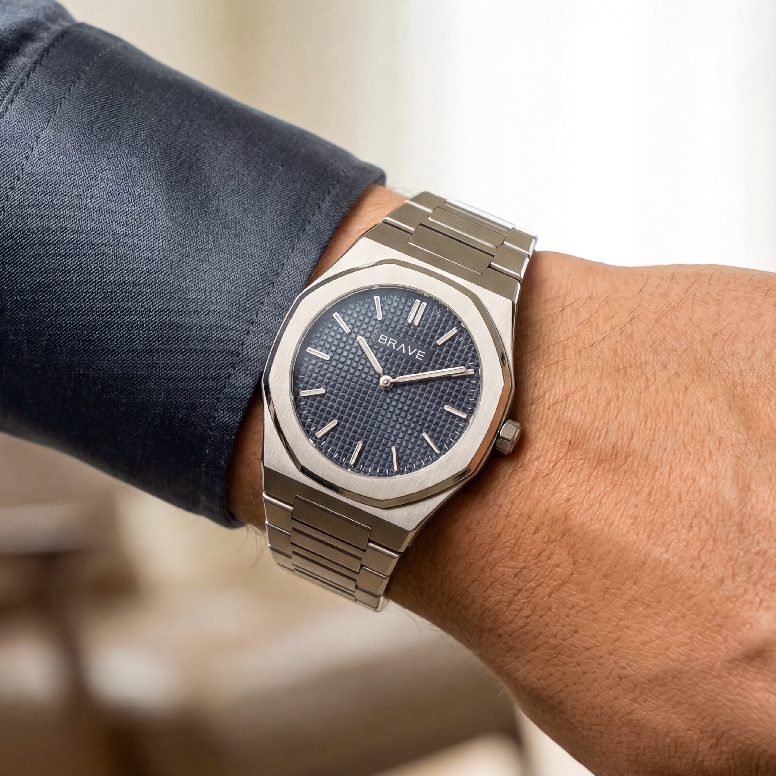 Orologio ~ Empire BRAVE - Argento-Blu Navy