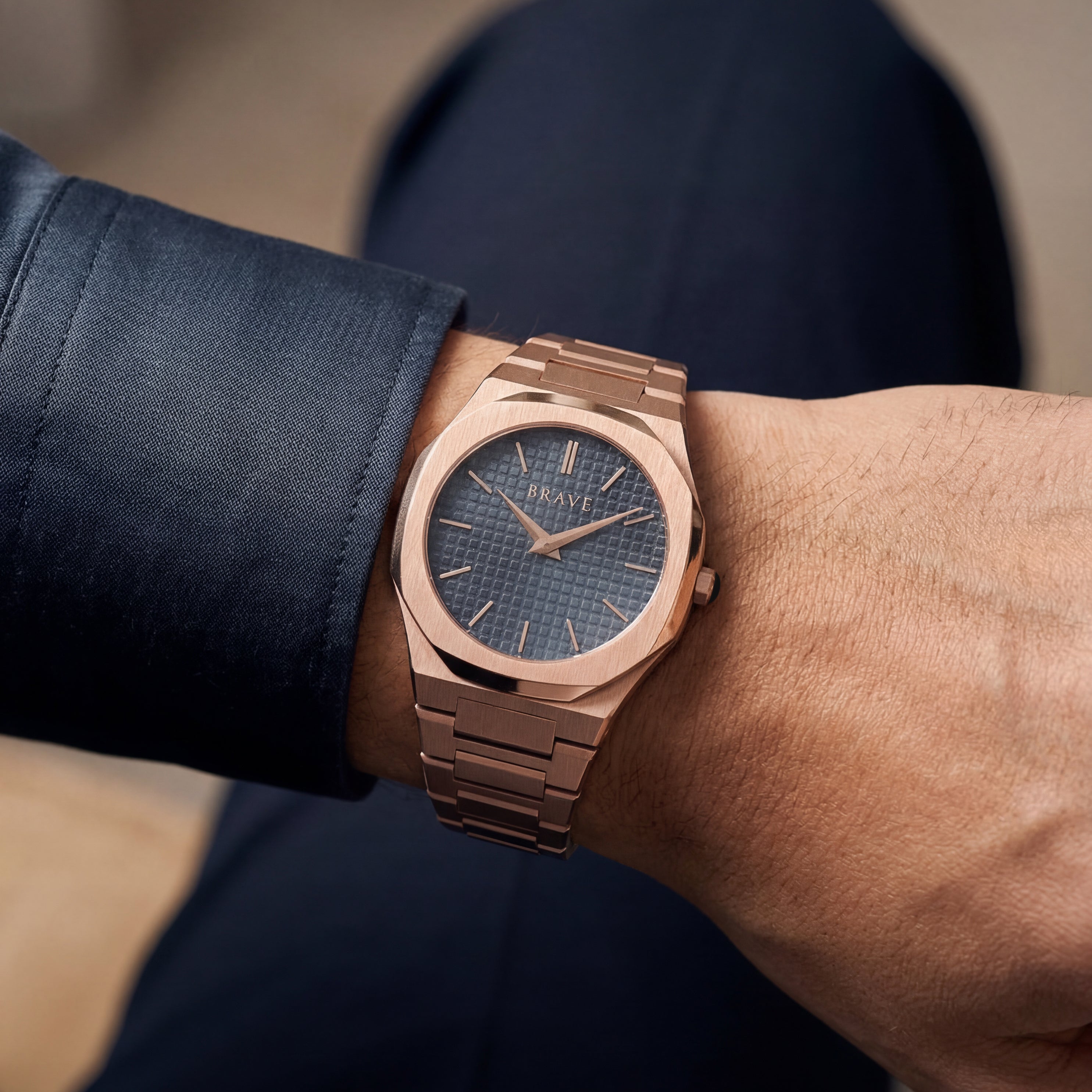 Orologio ~ Empire BRAVE - Oro Rosa-Blu