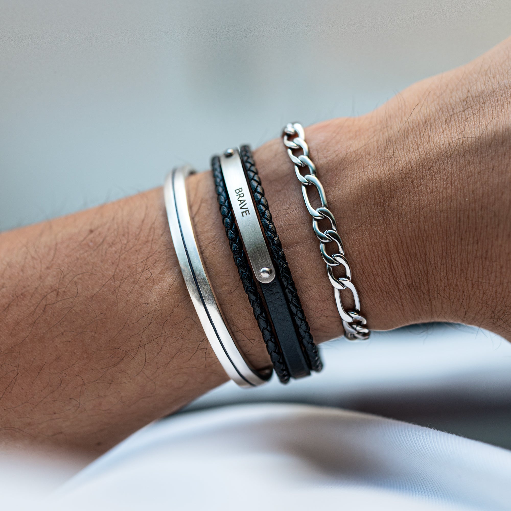 Bracciale Uomo BRAVE Rebel - Testo Personalizzabile - Chiara Jewels
