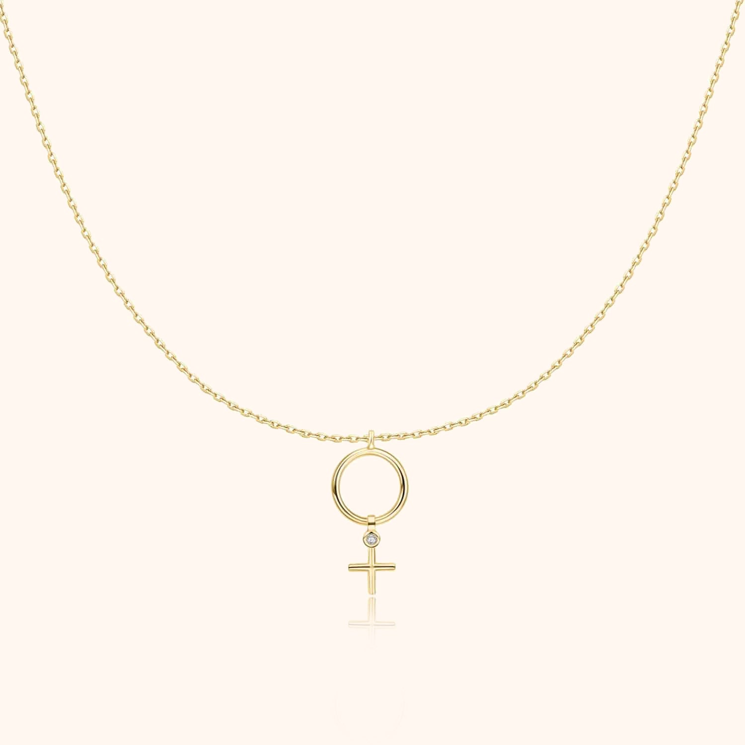 Collana Cerchio e Croce - Chiara Jewels