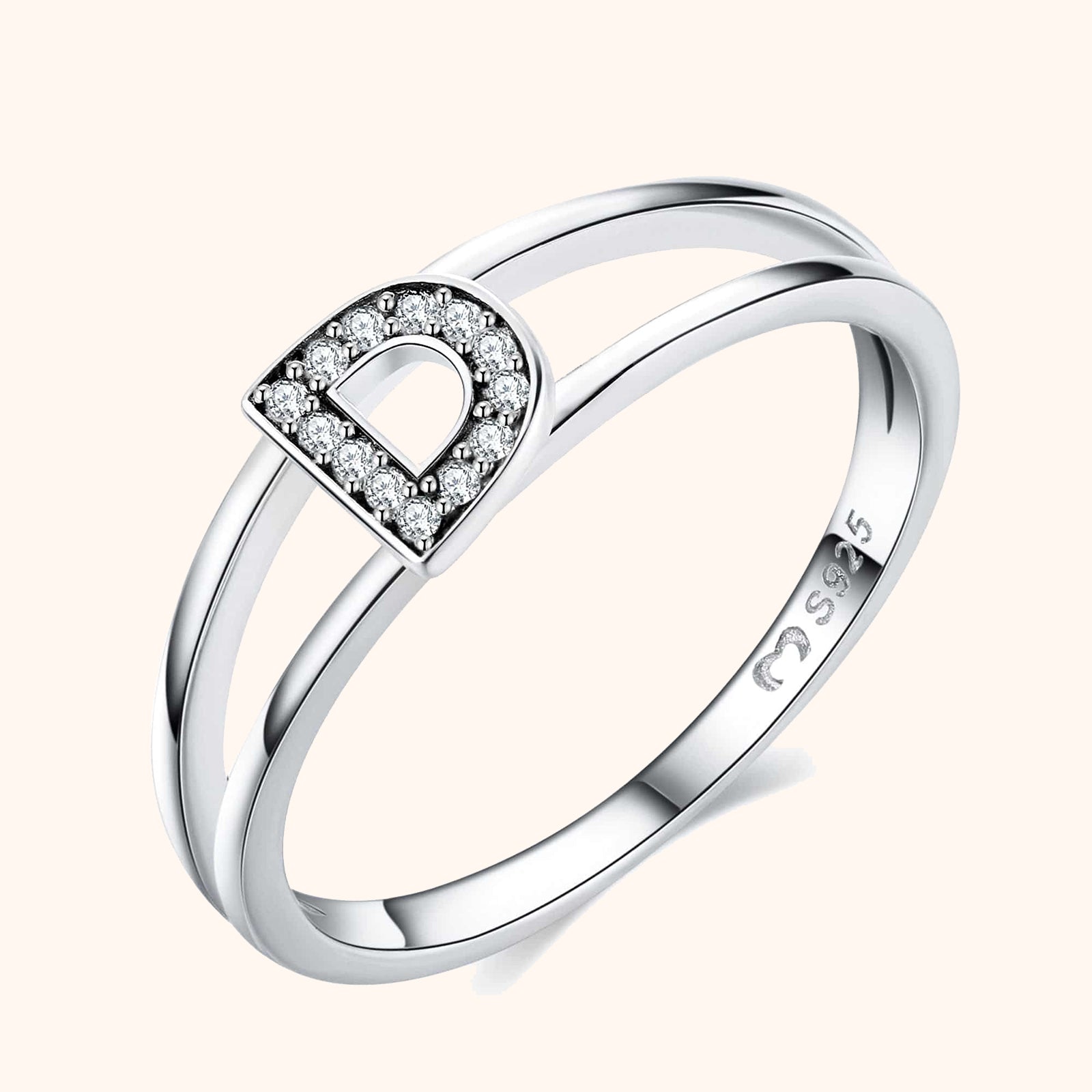 Anello Iniziale Argentati - Chiara Jewels