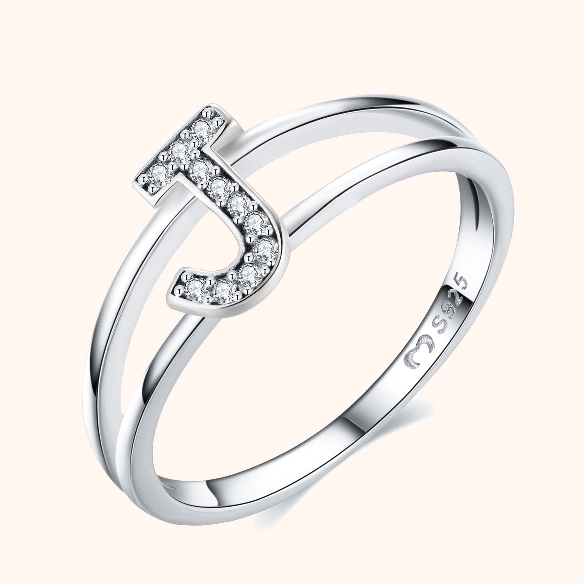 Anello Iniziale Argentati - Chiara Jewels