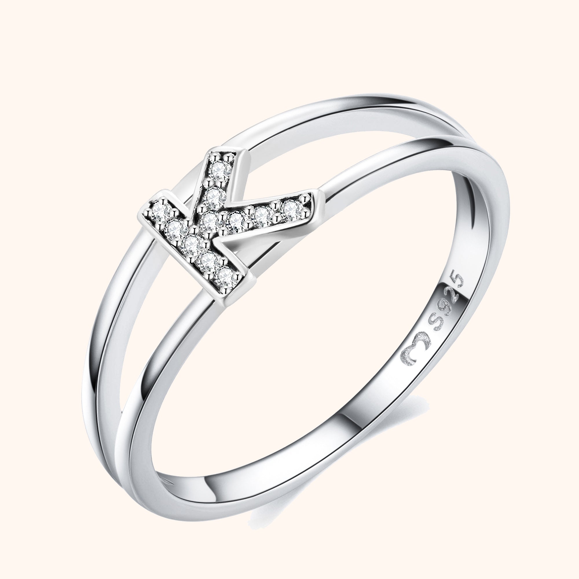 Anello Iniziale Argentati - Chiara Jewels