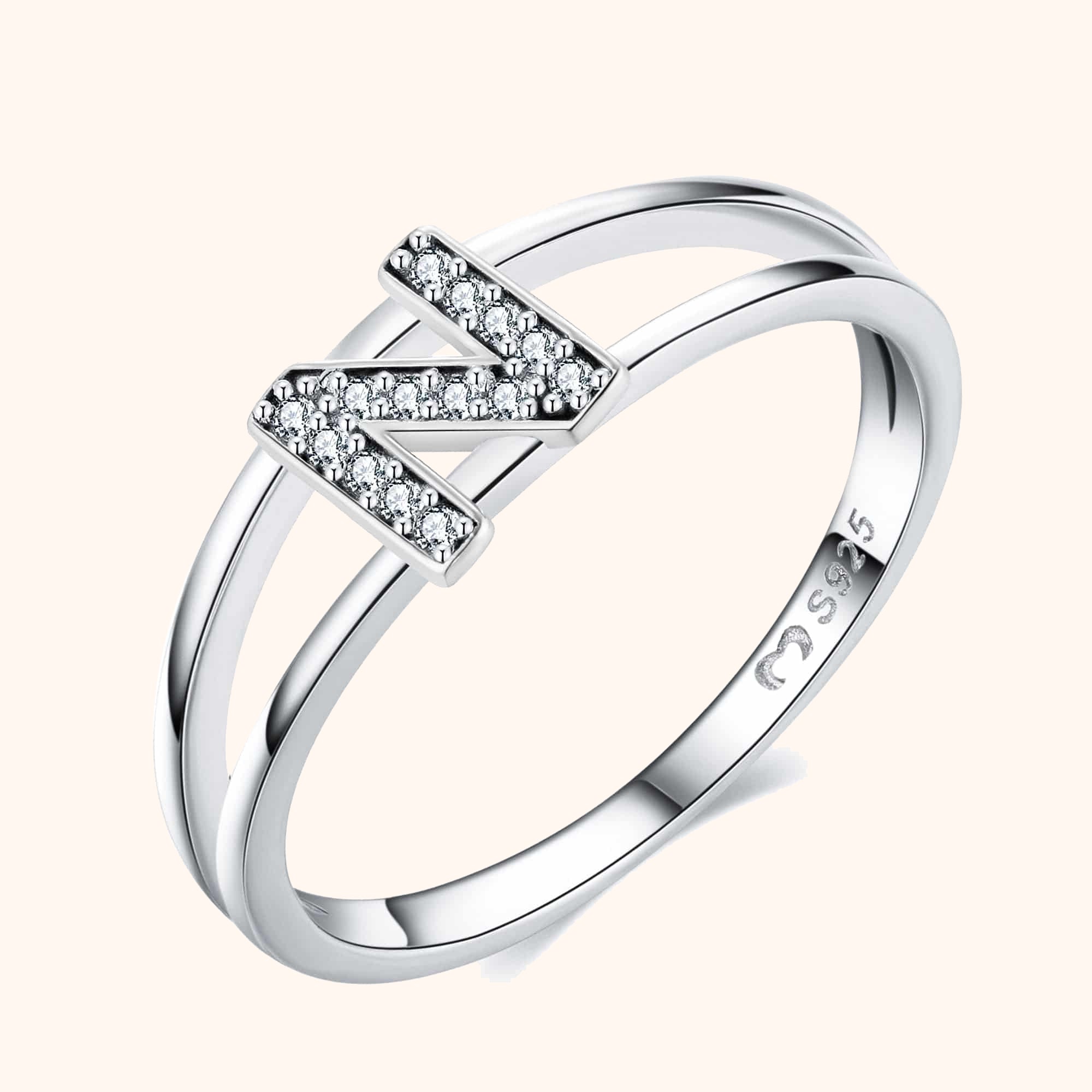 Anello Iniziale Argentati - Chiara Jewels