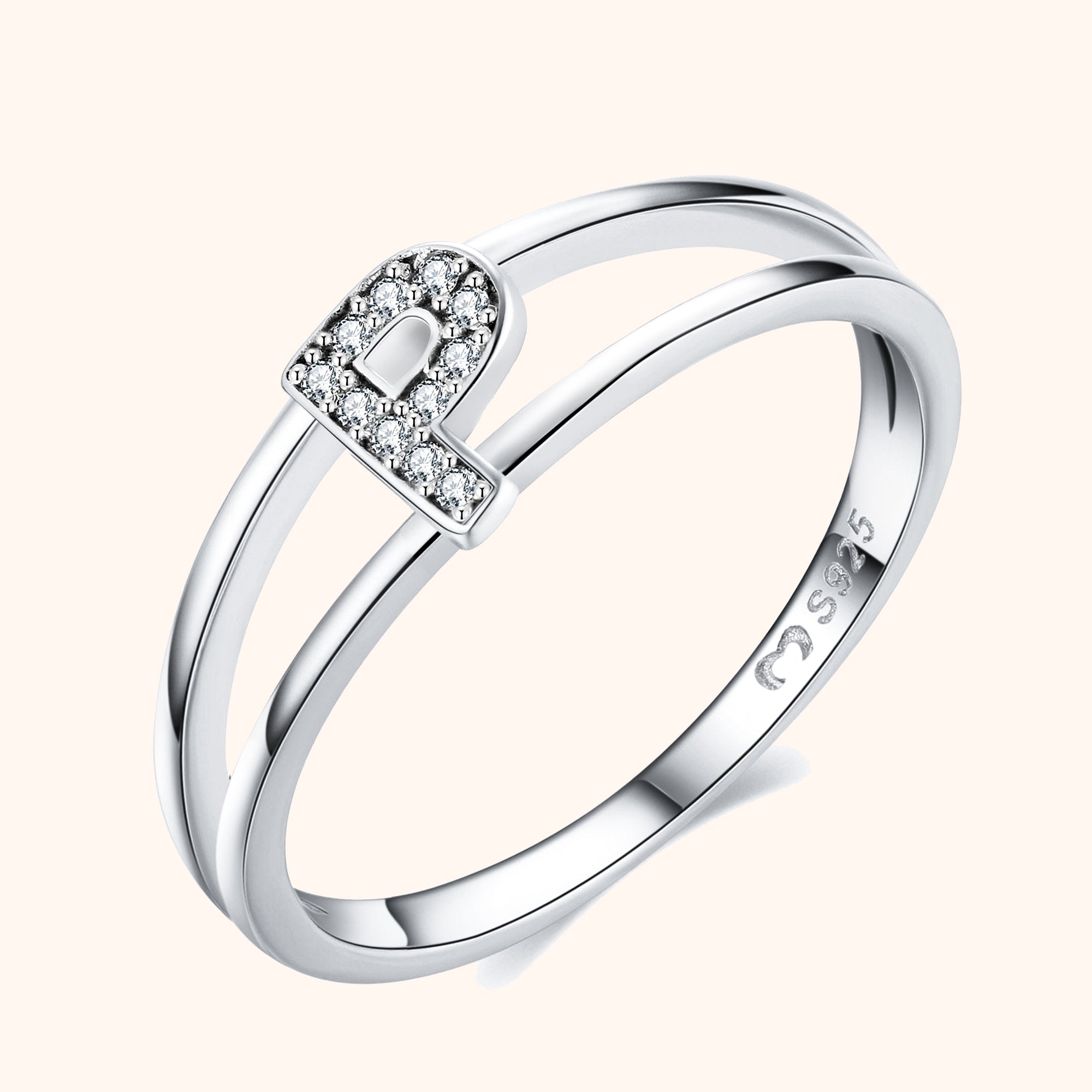 Anello Iniziale Argentati - Chiara Jewels