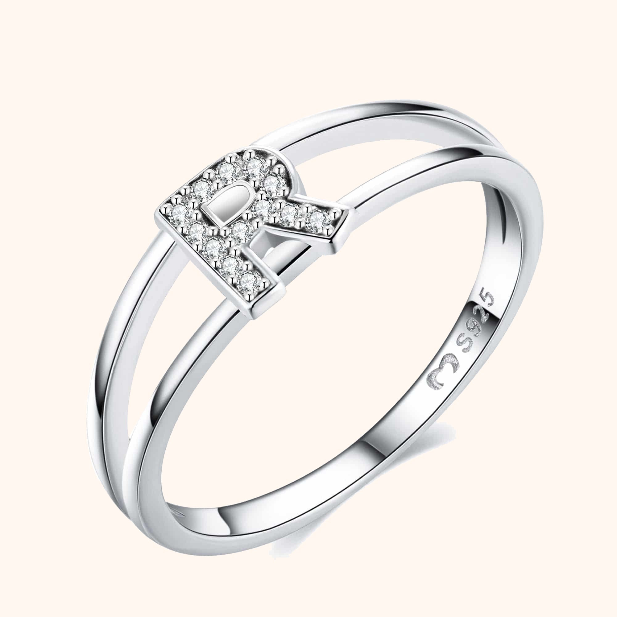 Anello Iniziale Argentati - Chiara Jewels