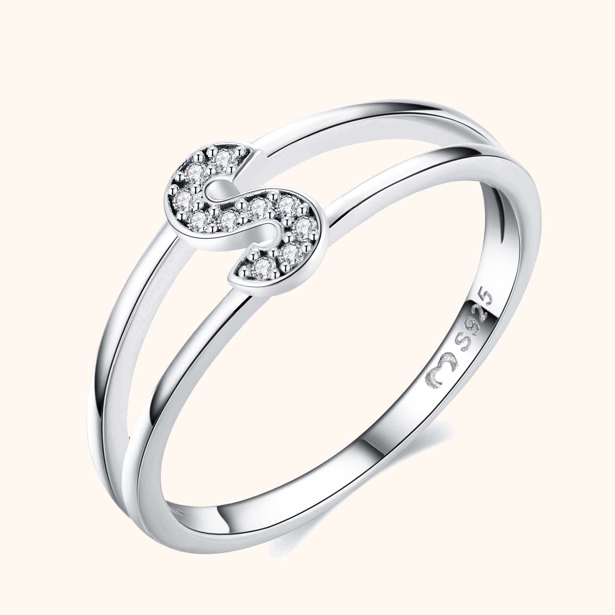 Anello Iniziale Argentati - Chiara Jewels