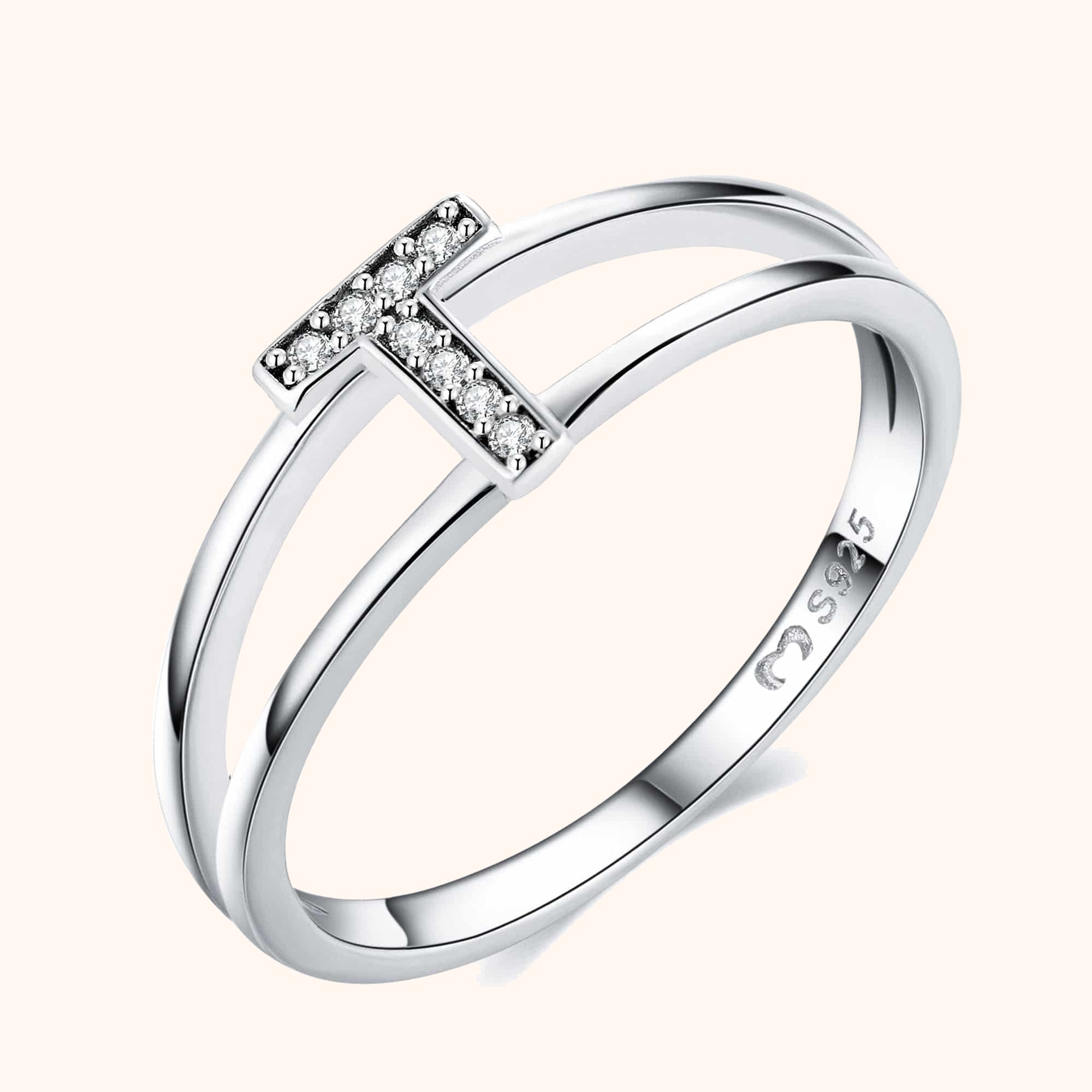 Anello Iniziale Argentati - Chiara Jewels