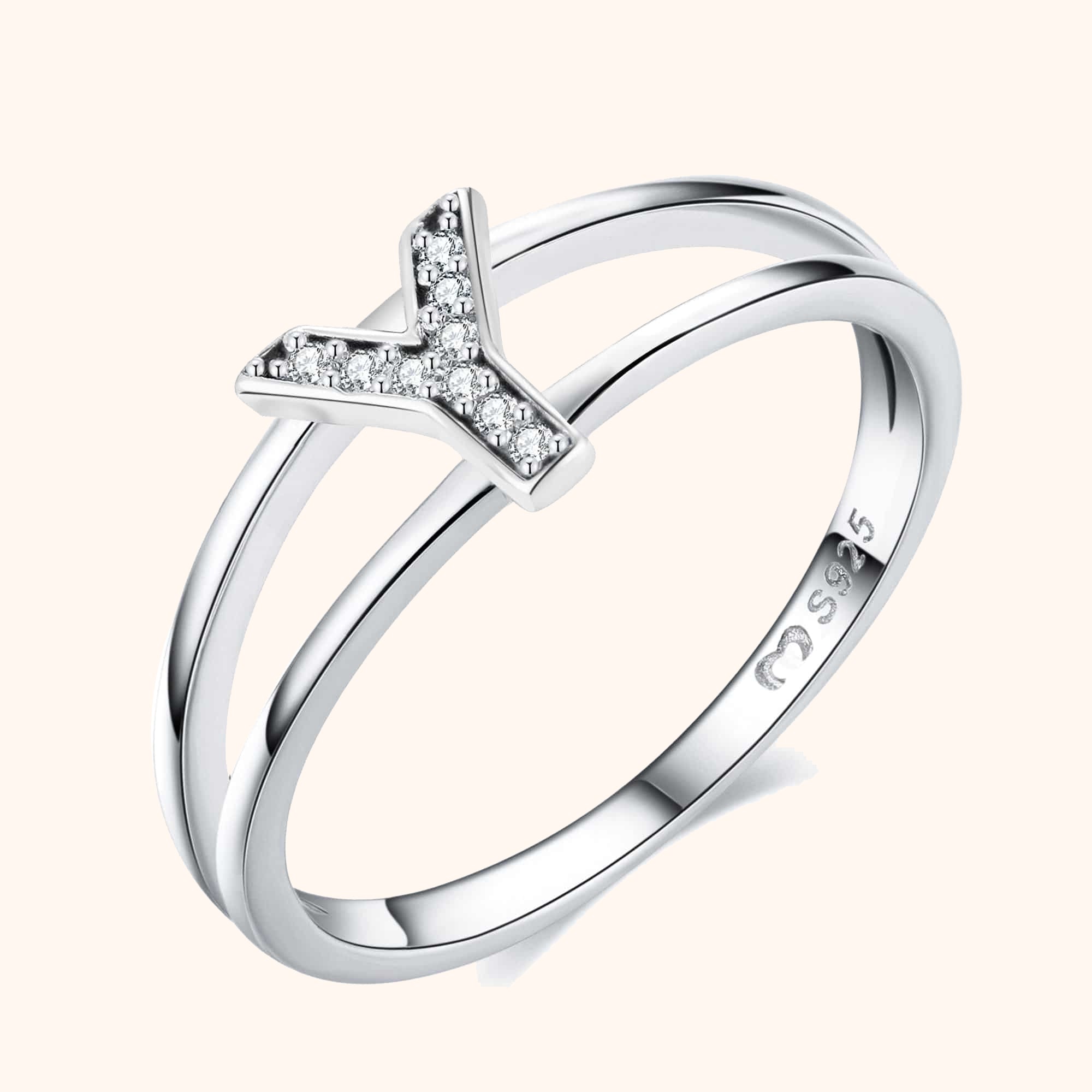 Anello Iniziale Argentati - Chiara Jewels