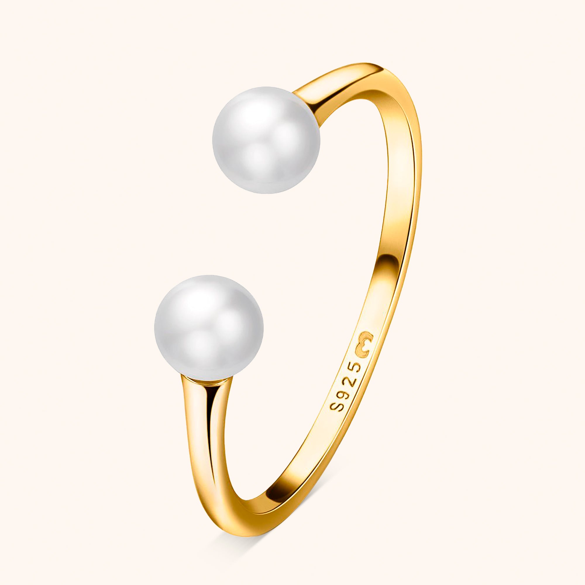 Anello Doppio Perlato - Chiara Jewels