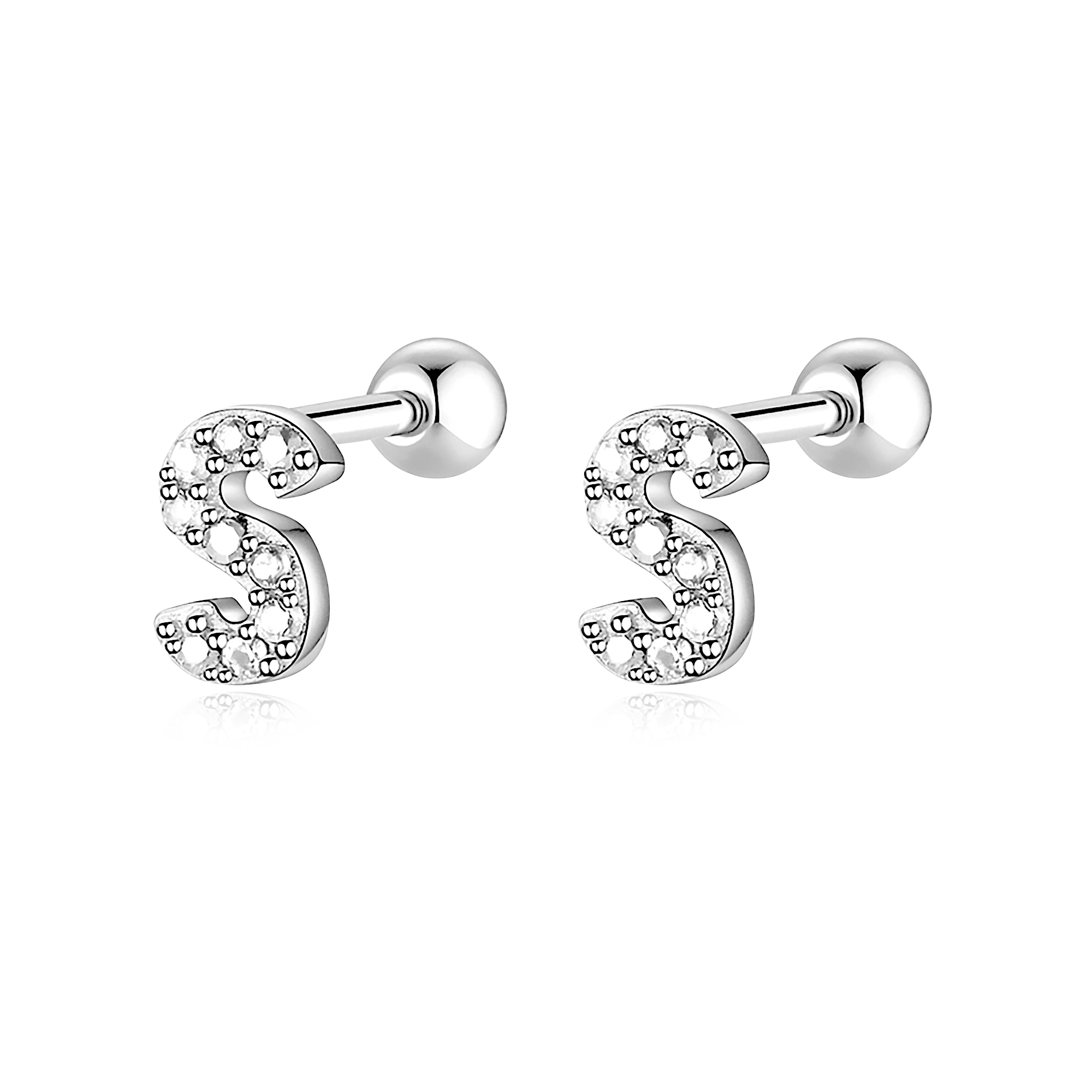 Orecchino Letterine Bianche - Chiara Jewels