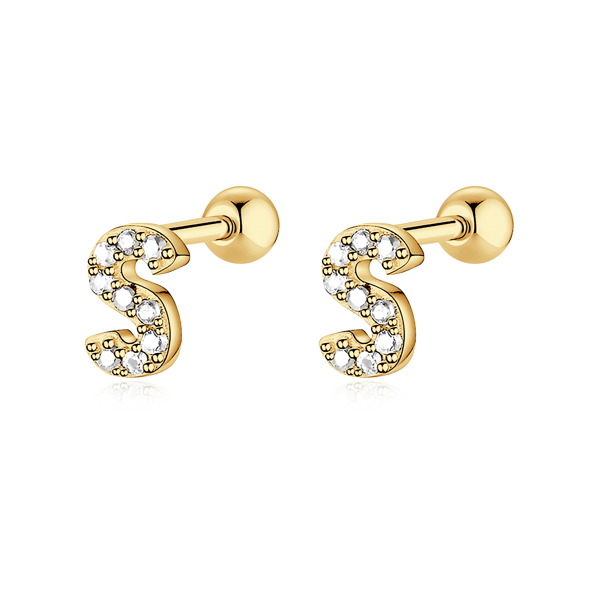 Orecchino Letterine Bianche - Chiara Jewels