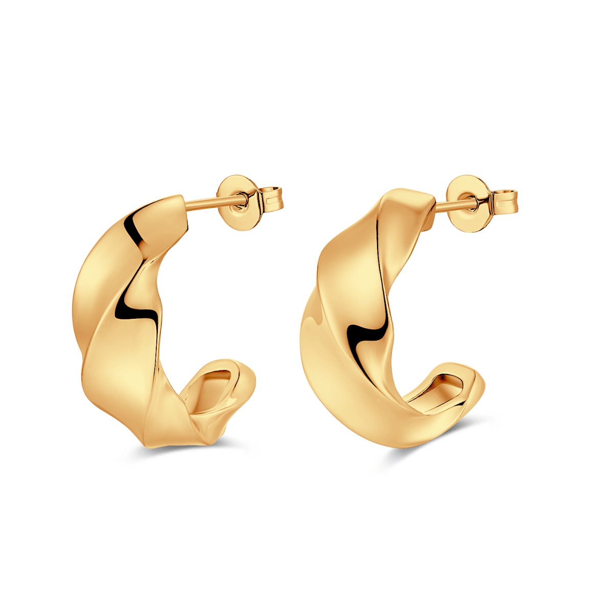 Orecchini Cerchio Ondulazione