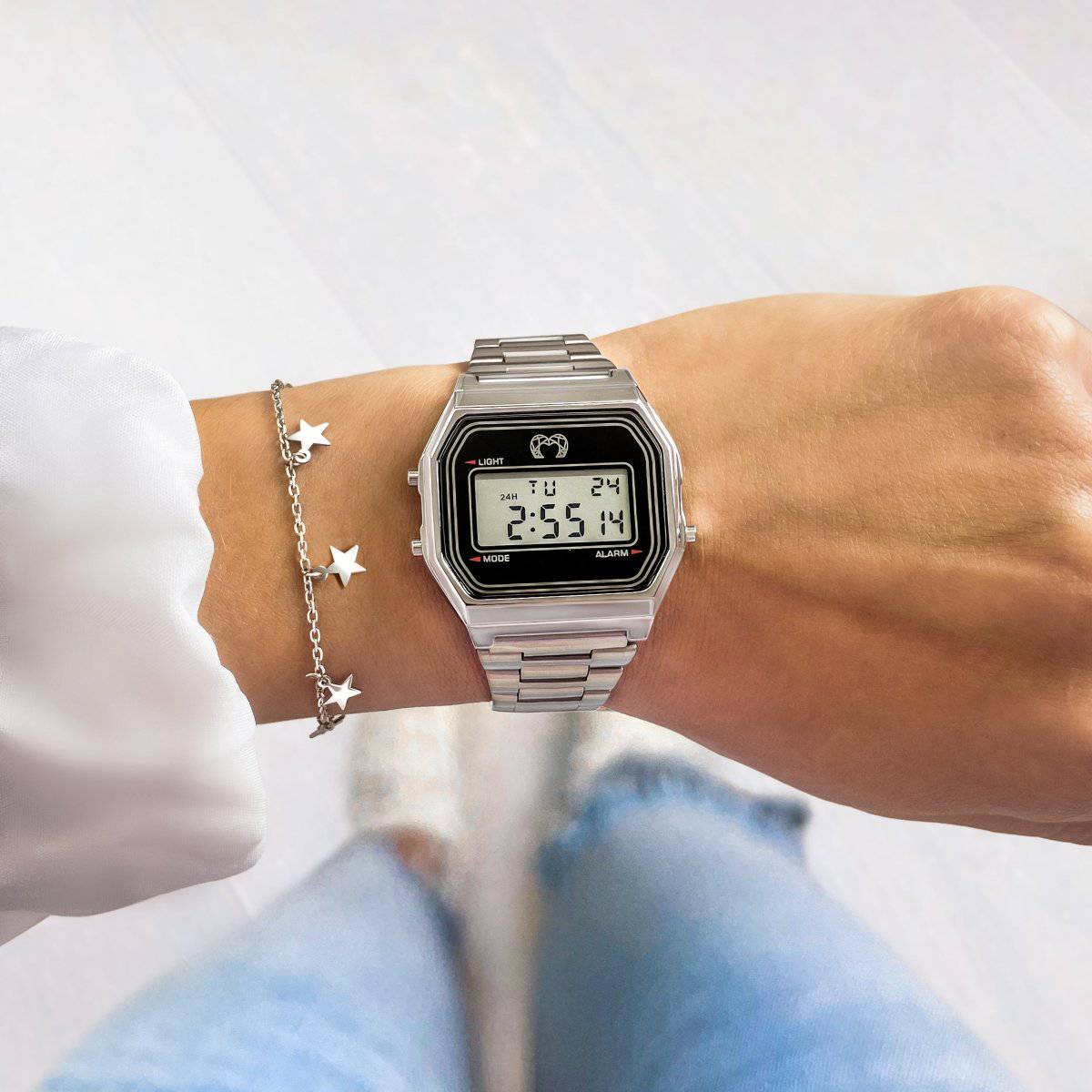 Orologio Digitale Vintage - Argento - Chiara Jewels