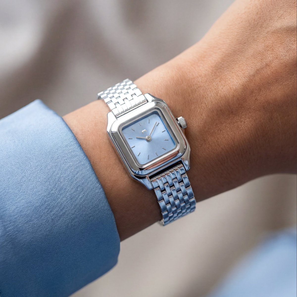 Orologio ~ Hampton Argento-Blu Tenue