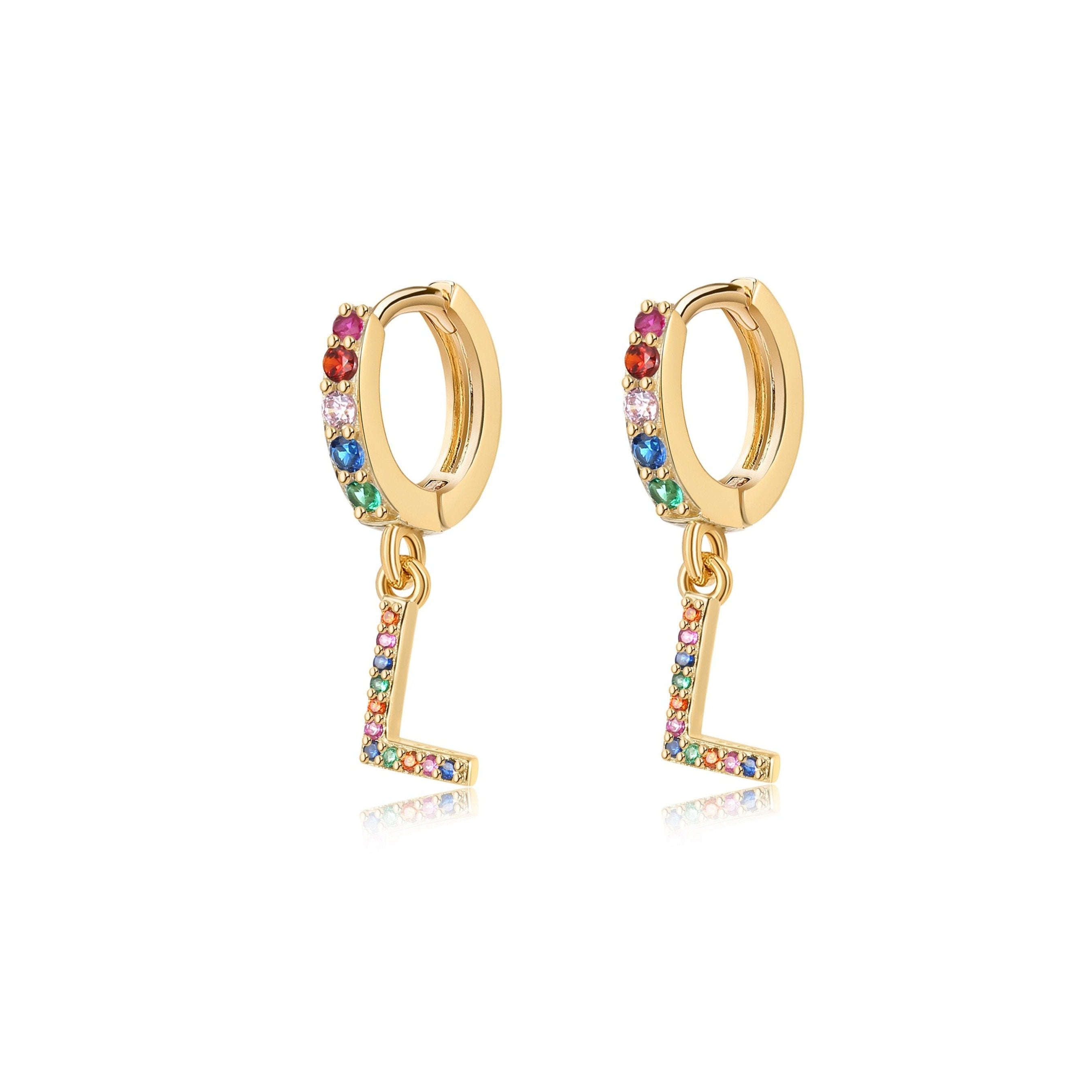 Orecchini "Cerchi Arcobaleno Iniziale" - Chiara Jewels
