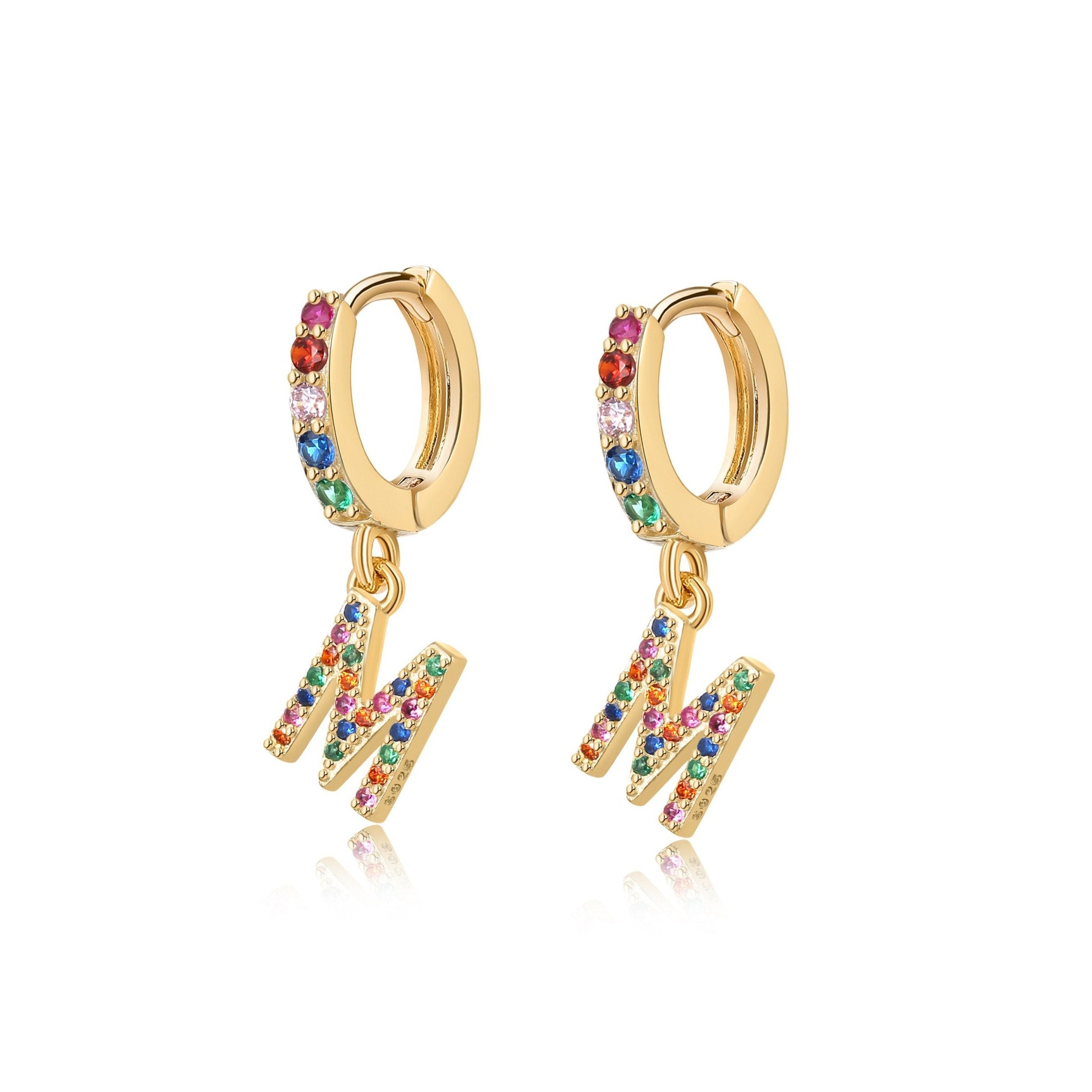 Orecchini "Cerchi Arcobaleno Iniziale" - Chiara Jewels