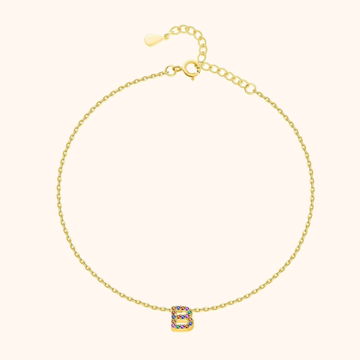 Cavigliera Iridescente Iniziale - Chiara Jewels