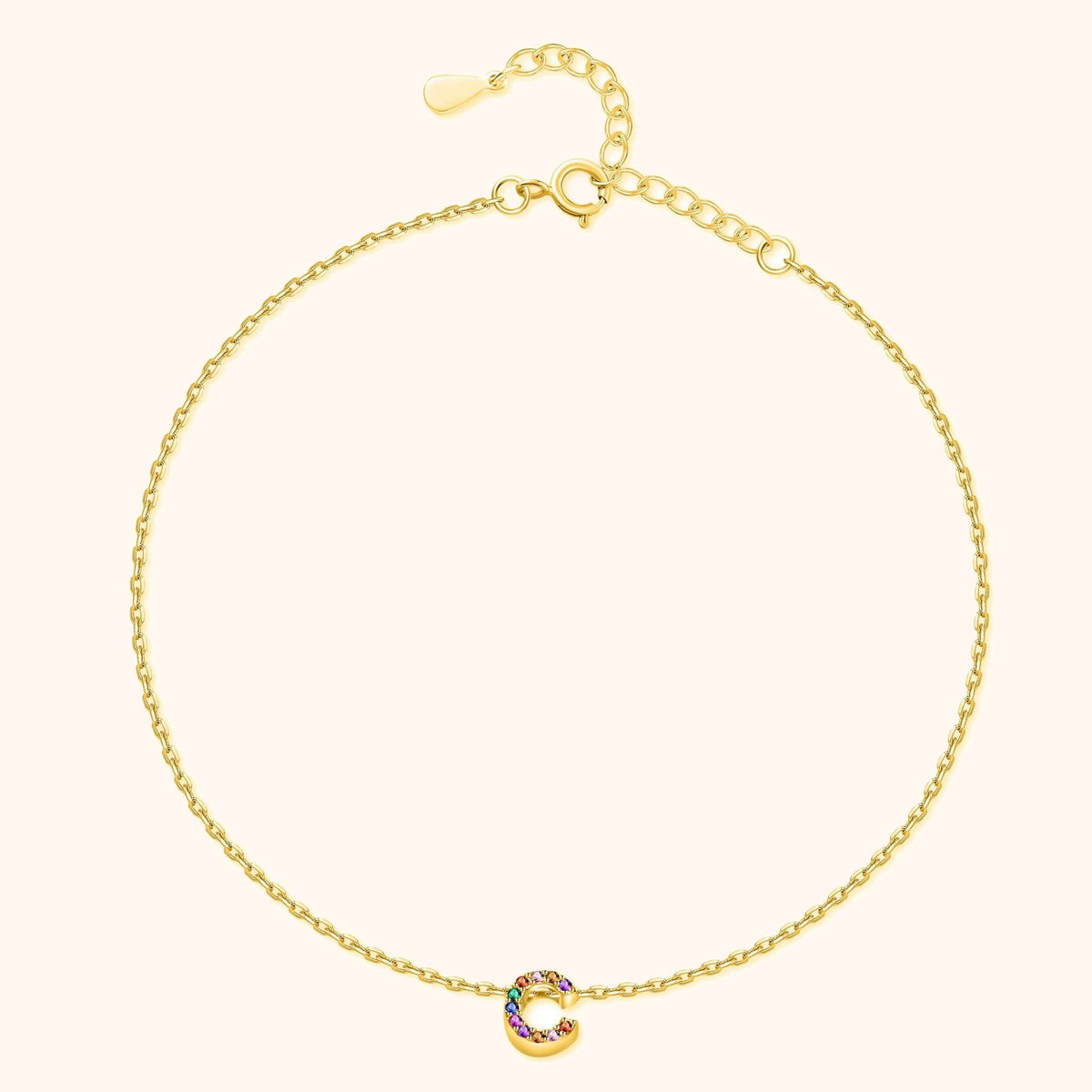 Cavigliera Iridescente Iniziale - Chiara Jewels