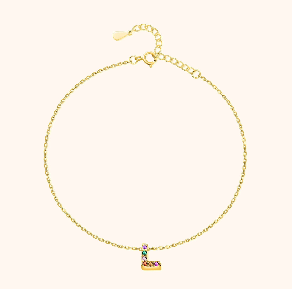 Cavigliera Iridescente Iniziale - Chiara Jewels