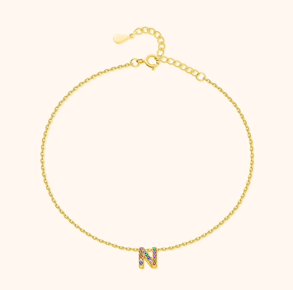 Cavigliera Iridescente Iniziale - Chiara Jewels