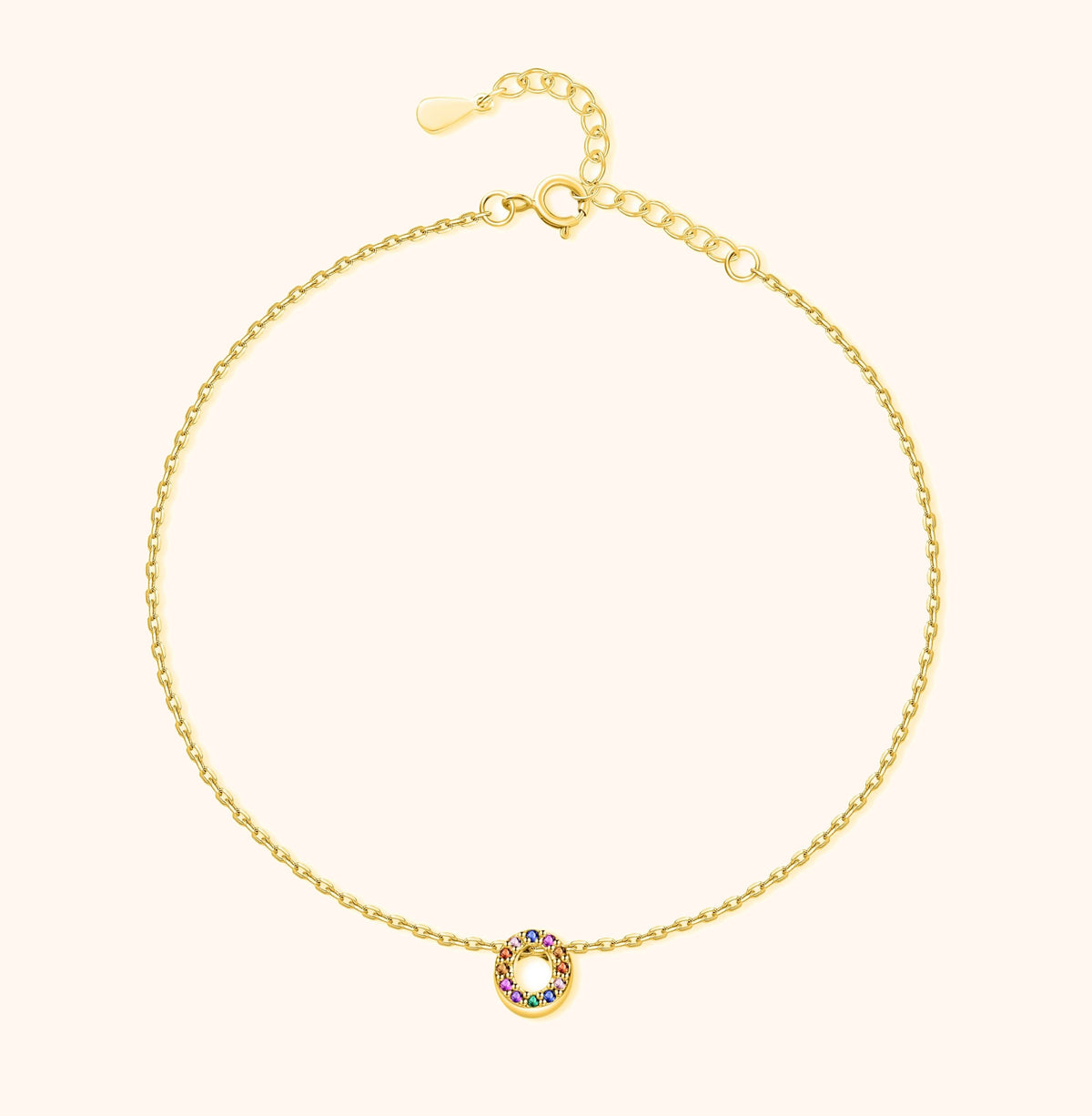 Cavigliera Iridescente Iniziale - Chiara Jewels