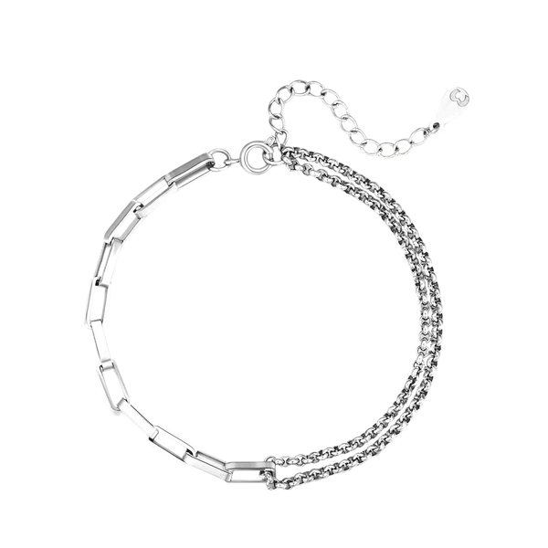 BOMAIL 2 braccialetti rigidi da donna, placcati in oro 14 carati