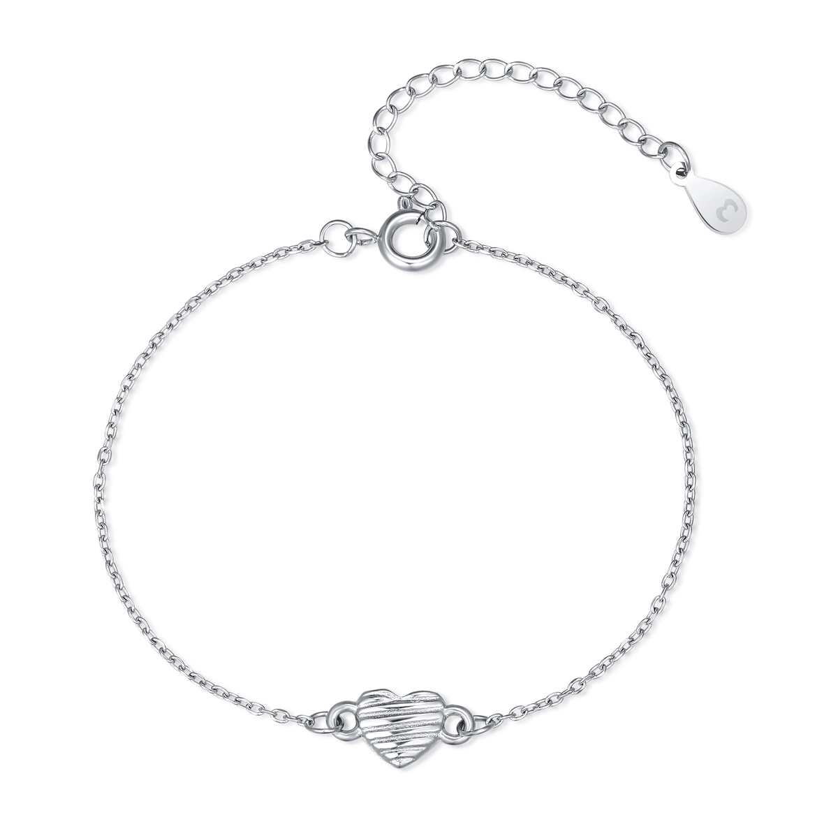Bracciale Cuore in Rilievo